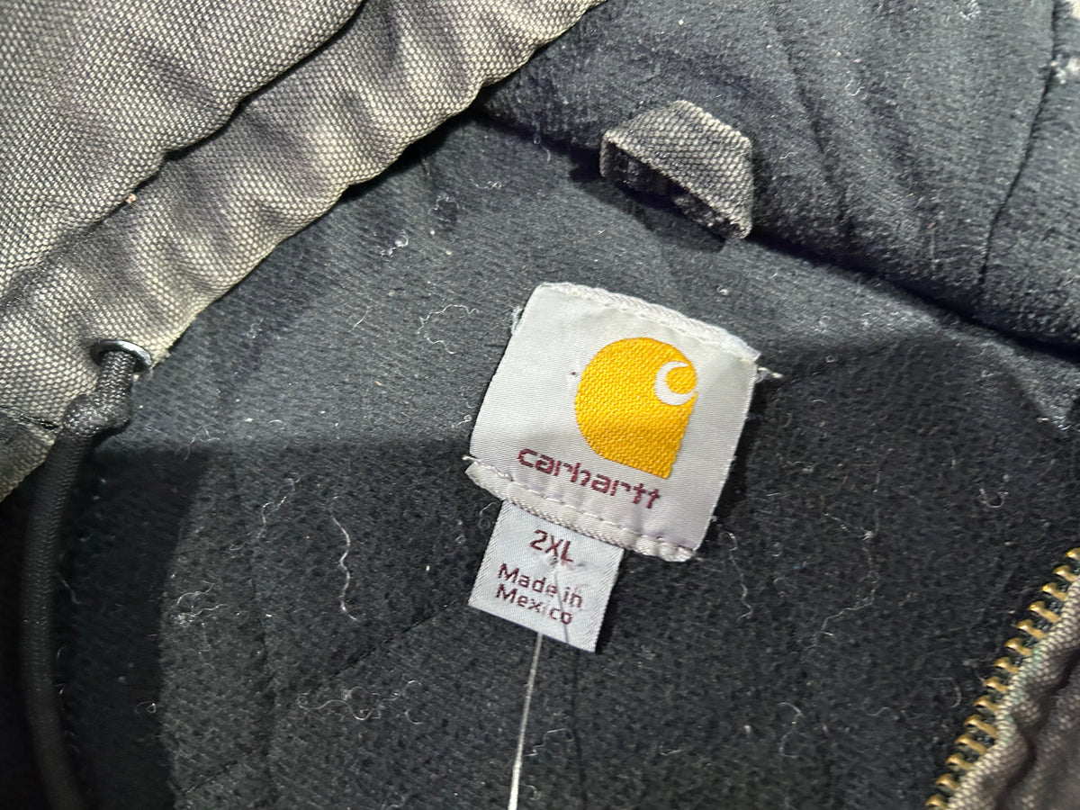 Carhartt Hooded Work Jacket - Black Size XXL