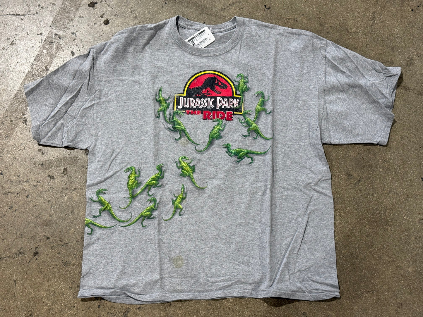 Universal Studios Jurassic Park The Ride AOP Tee - Grey Size XXL