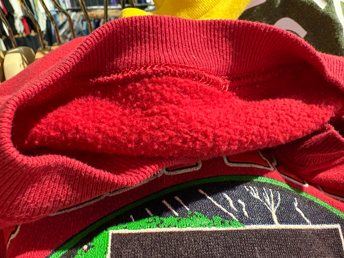 90s Germany Crewneck Sweatshirt - Red Size Medium