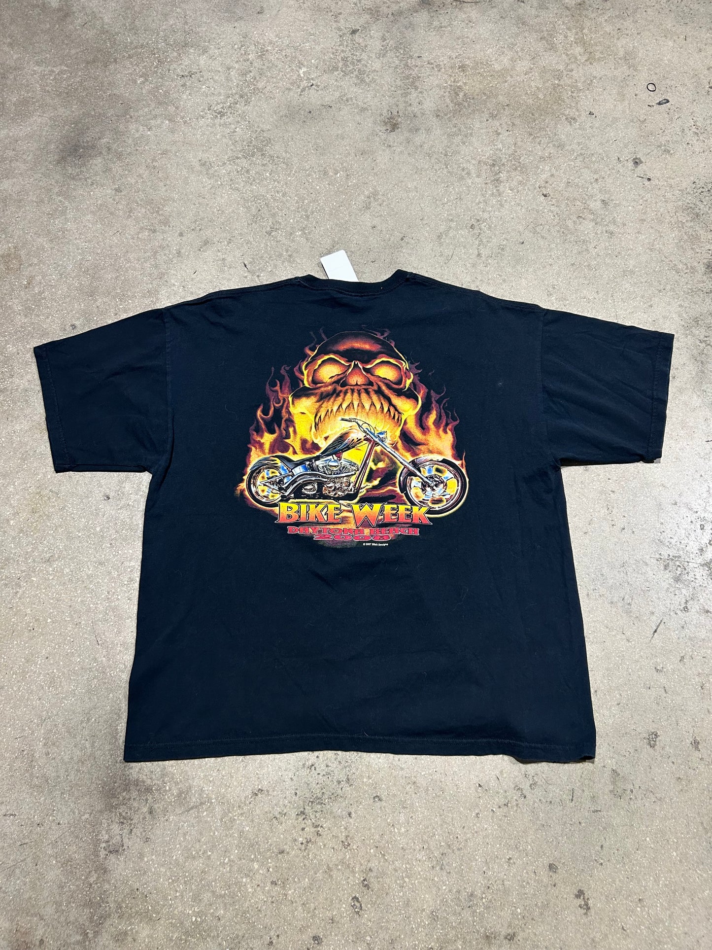 2008 Daytona Skull Bike Week Tee - Black Size XXL