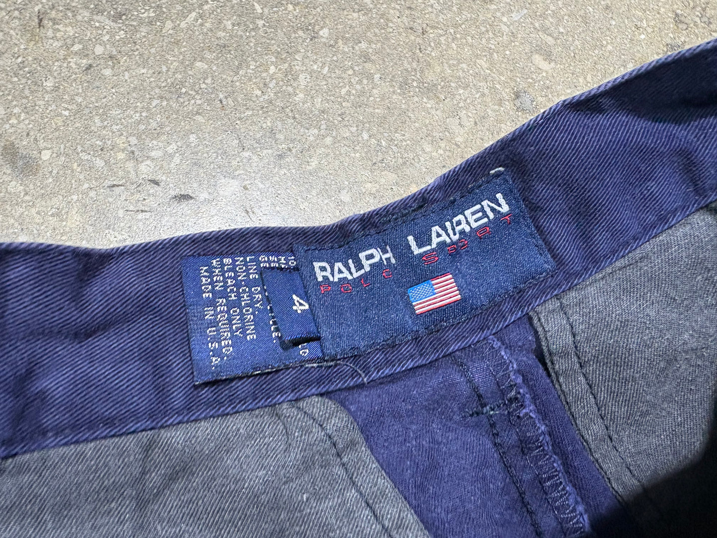 Womens Polo Sport Chino Shorts - Navy Size 4
