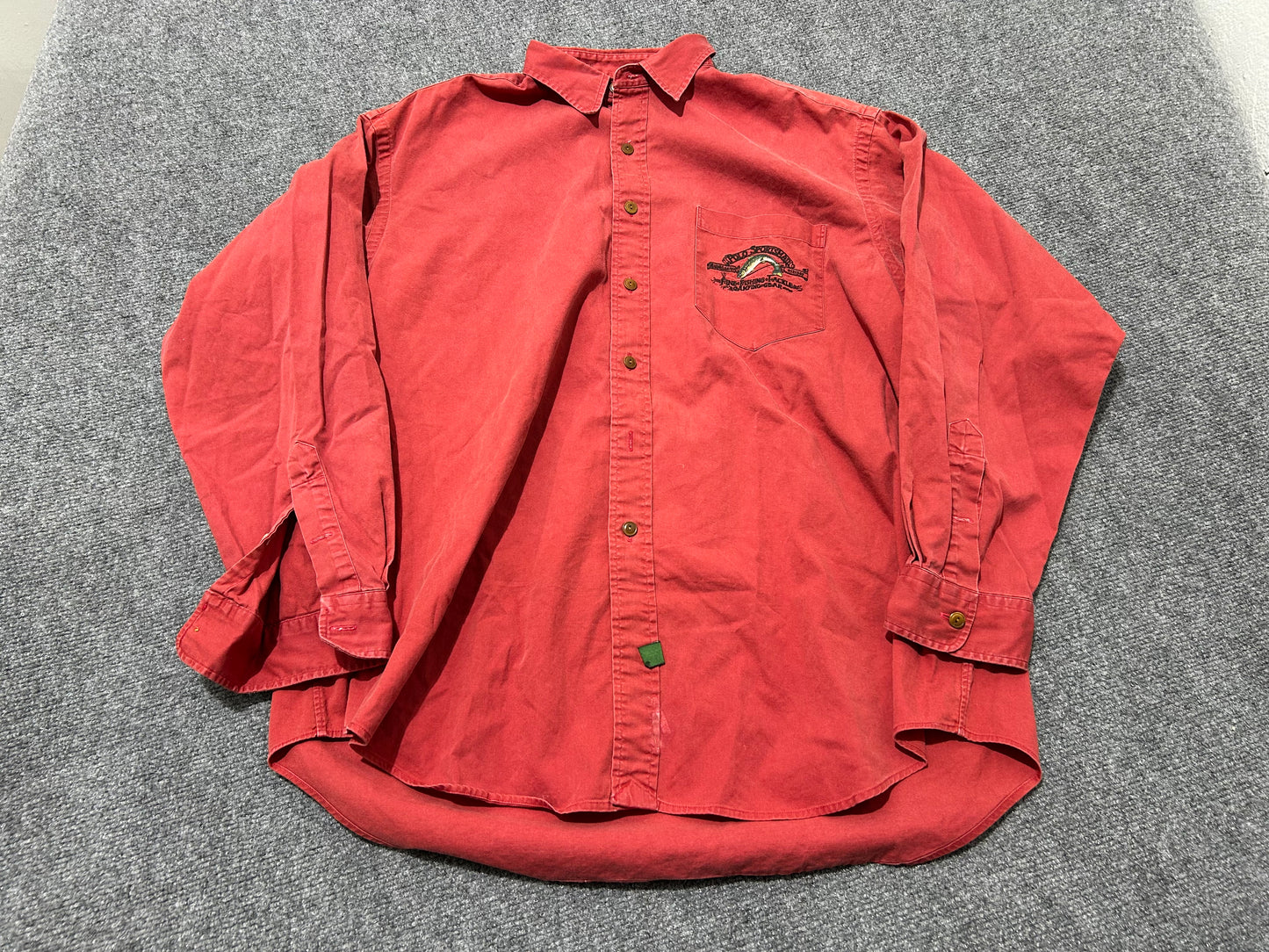 Polo Country Fishing Button Up Shirt - Red Size XL