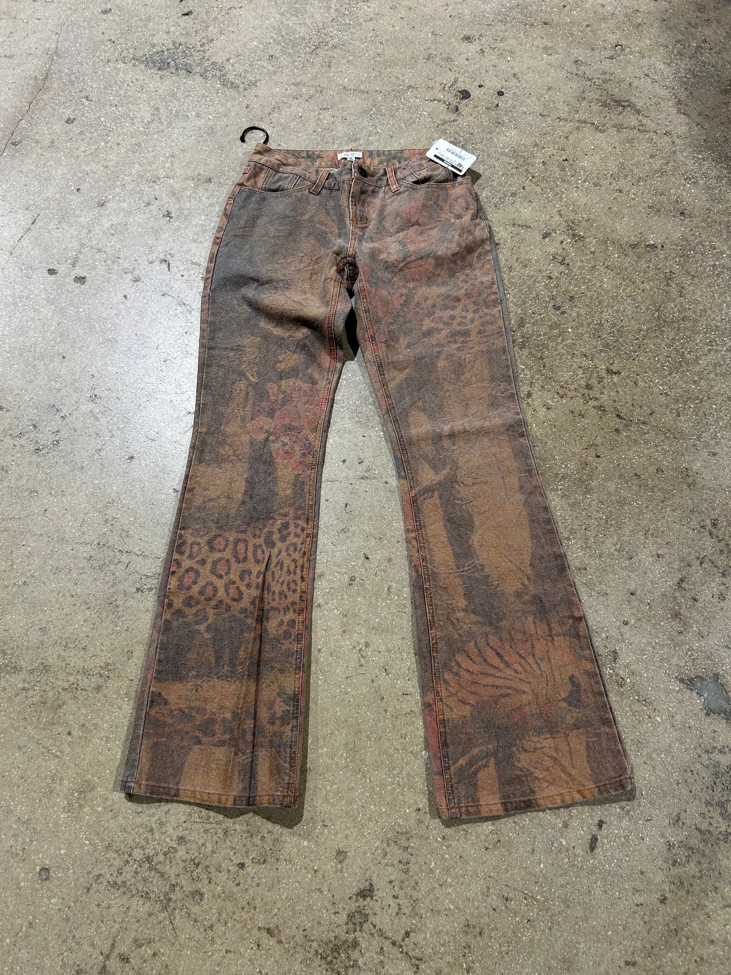 WMNS Leopard/Floral Printed Jeans - Multi Size 0