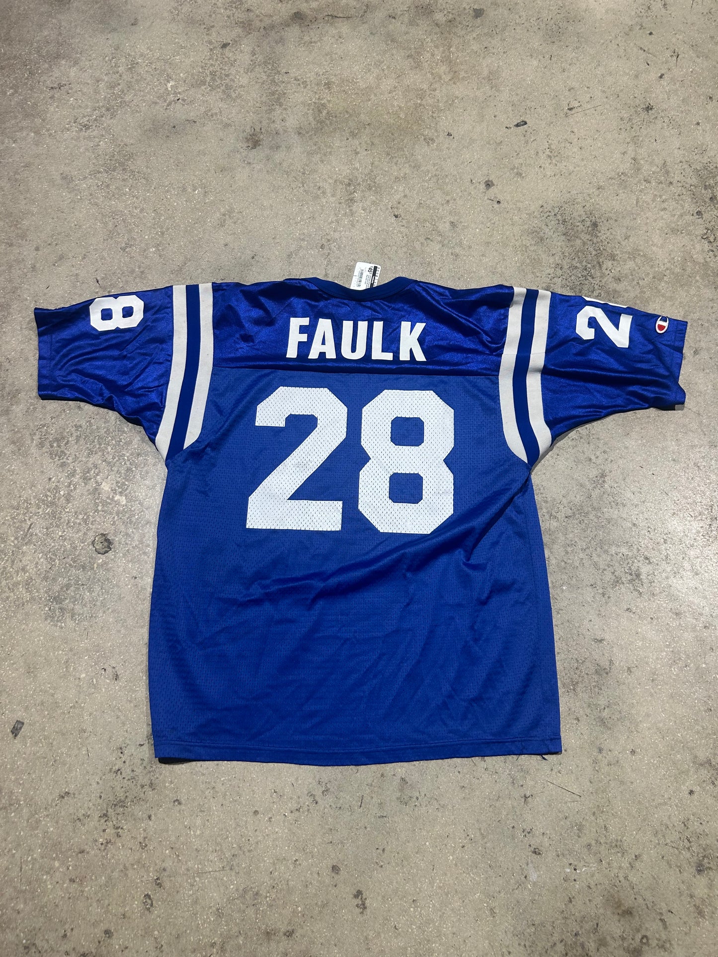 Champion Indianapolis Colts Faulk #28 Jersey - Blue Size Large