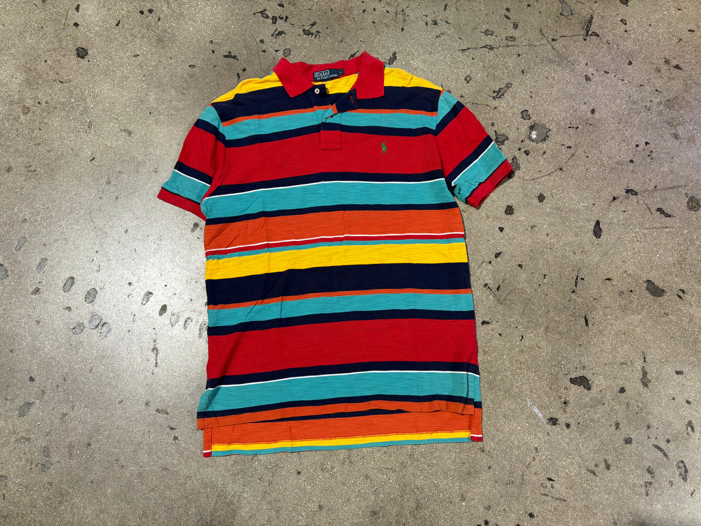 Polo Ralph Lauren Striped Polo Shirt - Multicolor Size Large
