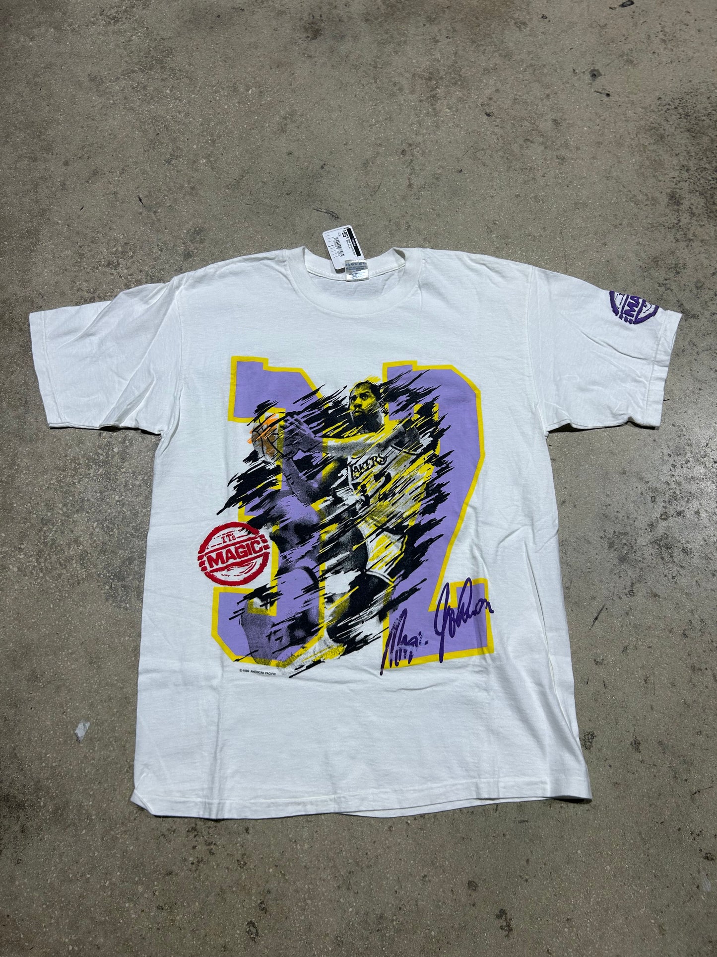 Magic Johnson #32 Shirt - White Size XL