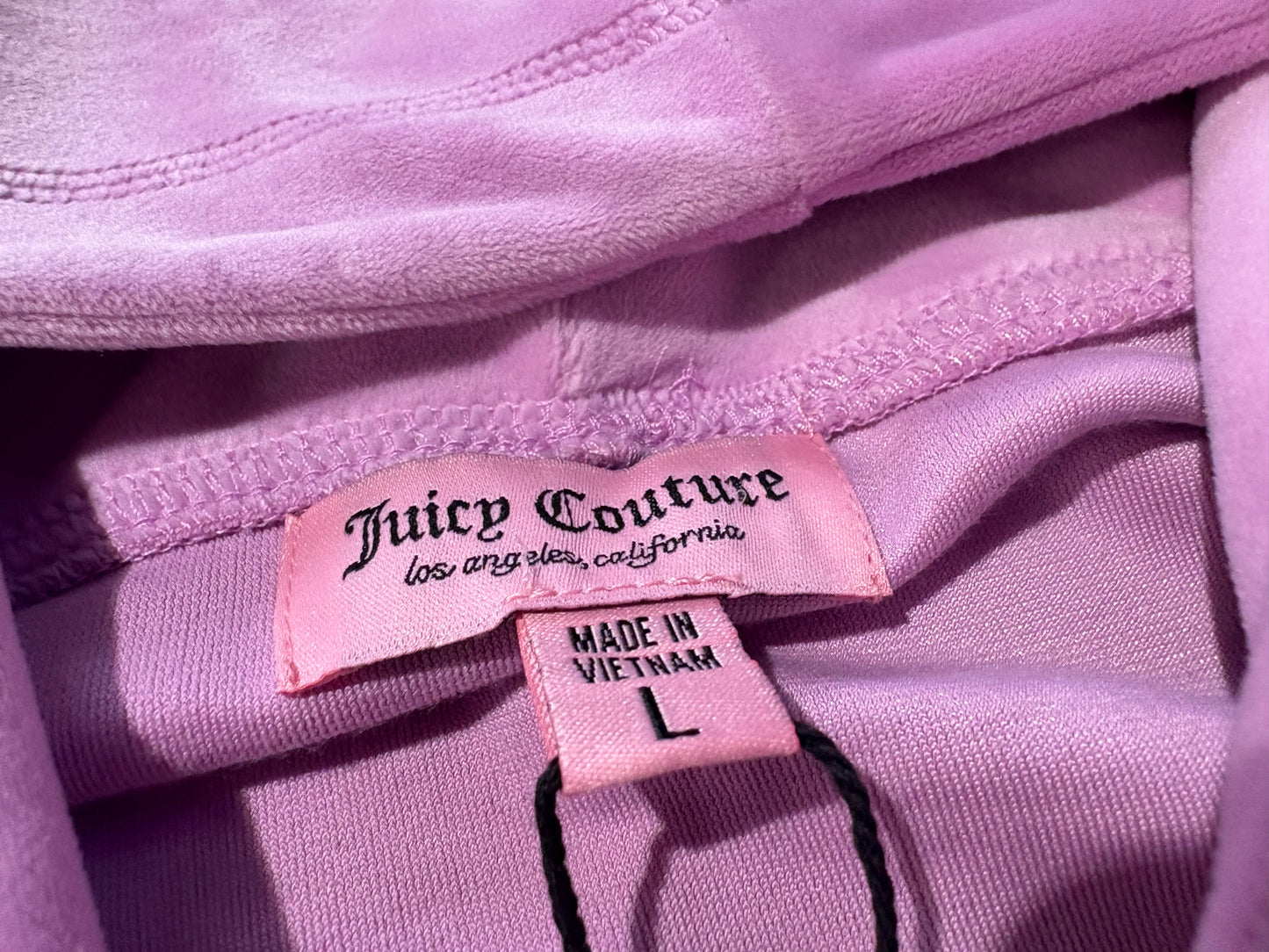 Juicy Couture Velour Hoodie/Shorts Set - Pink Size Large