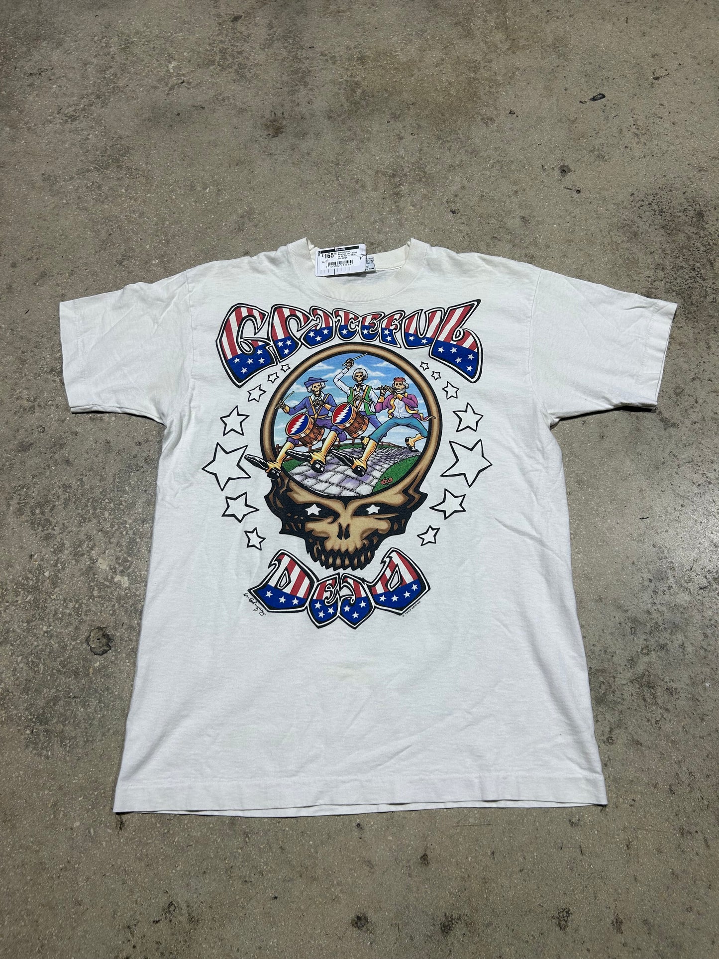 Grateful Dead American Don't Tread On Me Tee - White Size Large