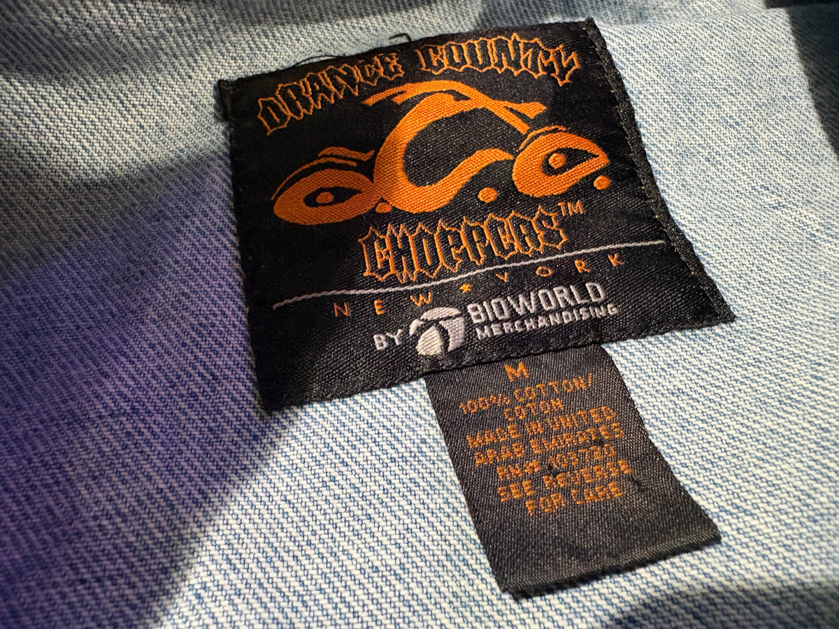 Orange County Choppers Denim Jean Jacket - Blue Size Medium