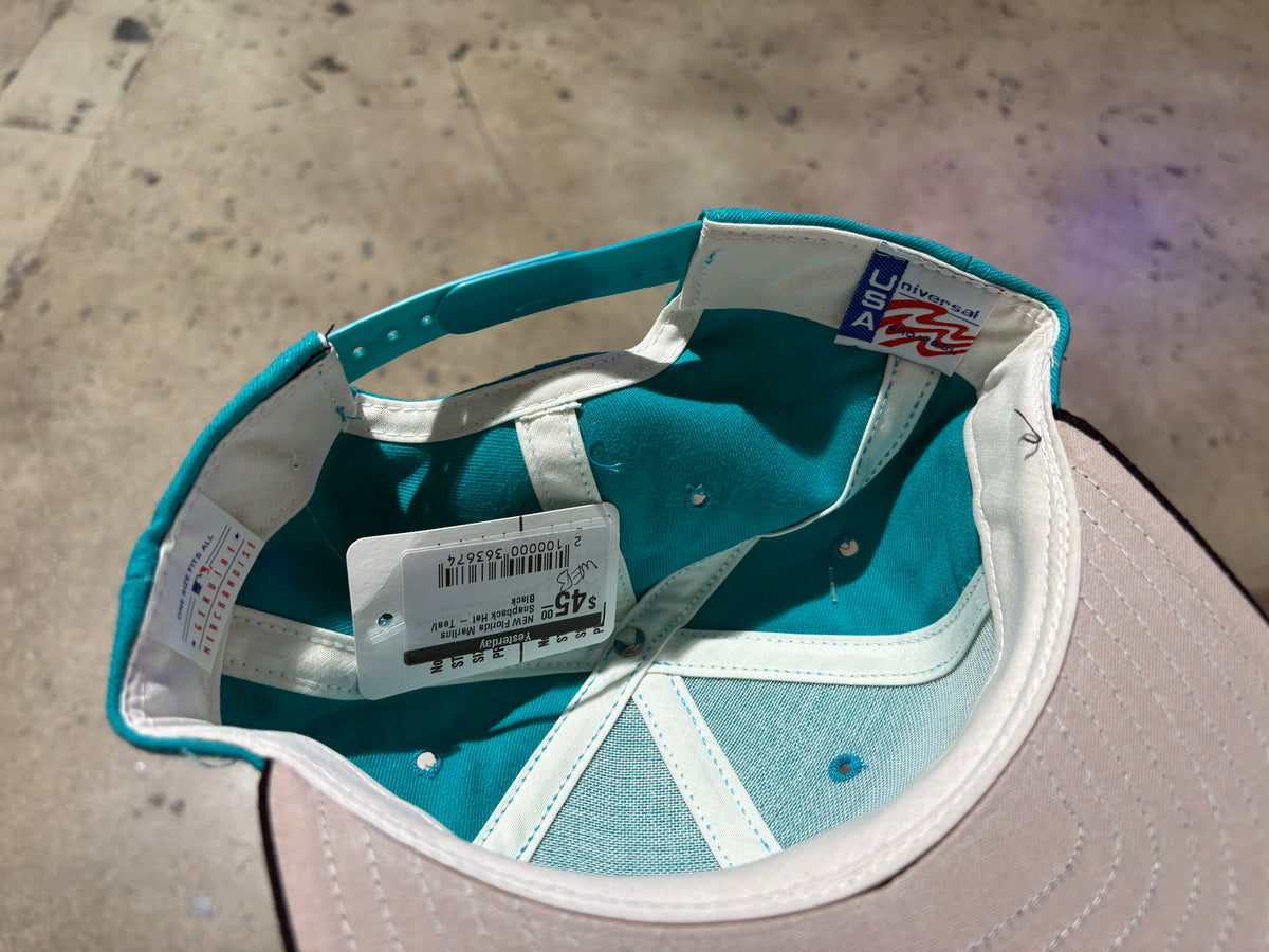 NEW Florida Marlins Snapback Hat - Teal/ Black