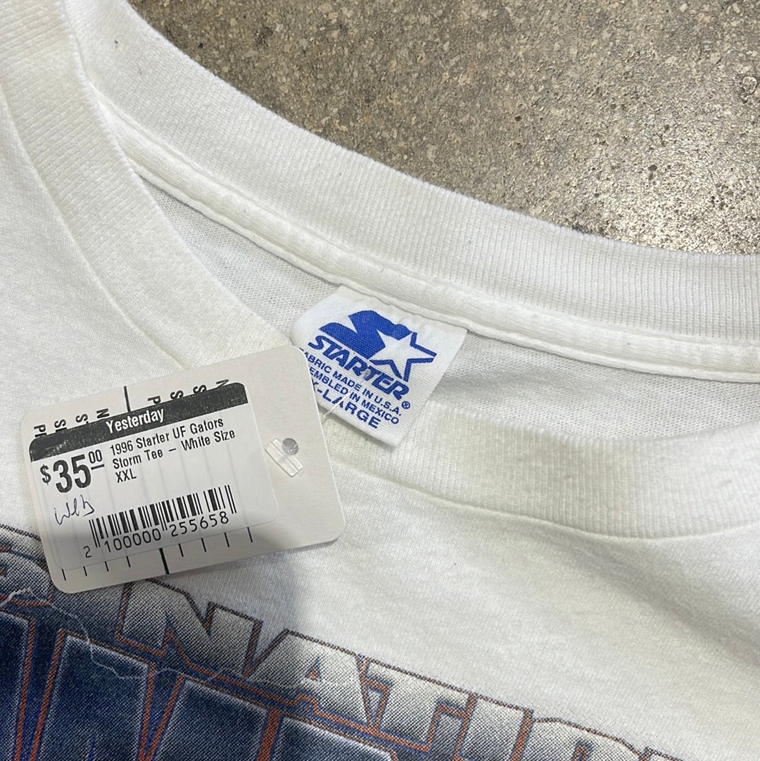 1996 Starter UF Gators Storm Tee - White Size XXL