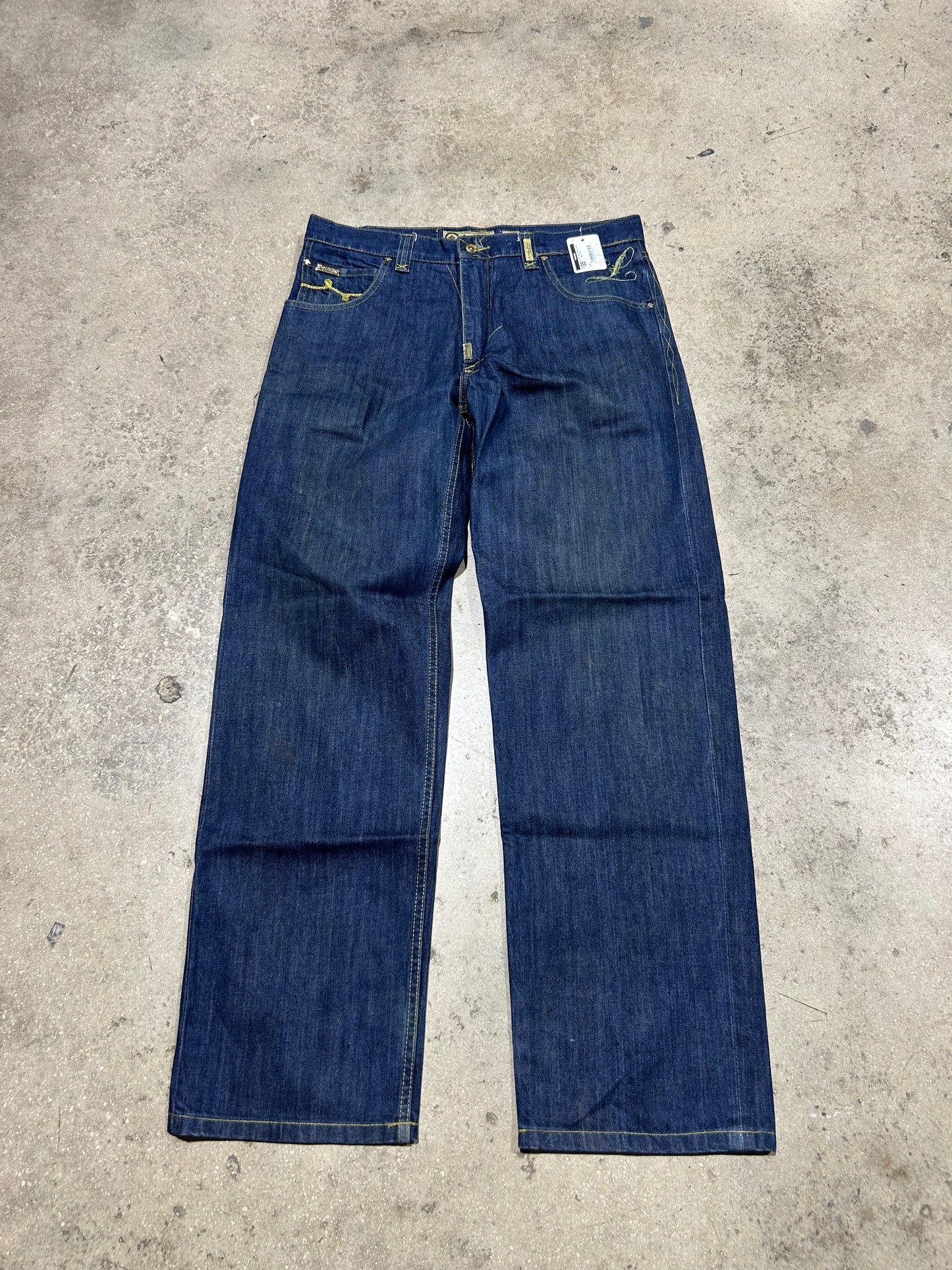 LRG Gold Stitching Jeans - Blue Size 36