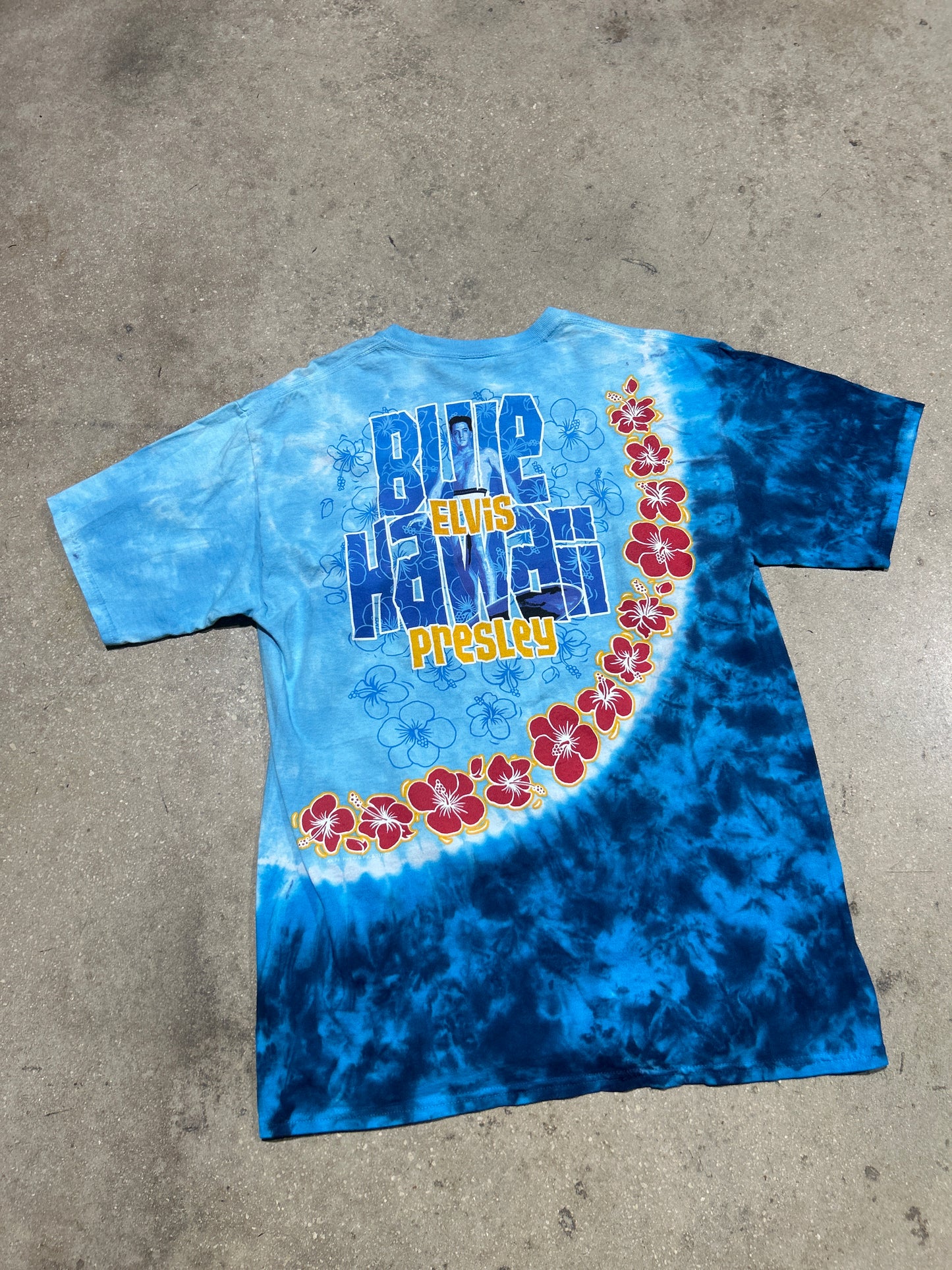 Elvis Presley Blue Hawaii Tee - Aqua Size Large (21.5x29.5)