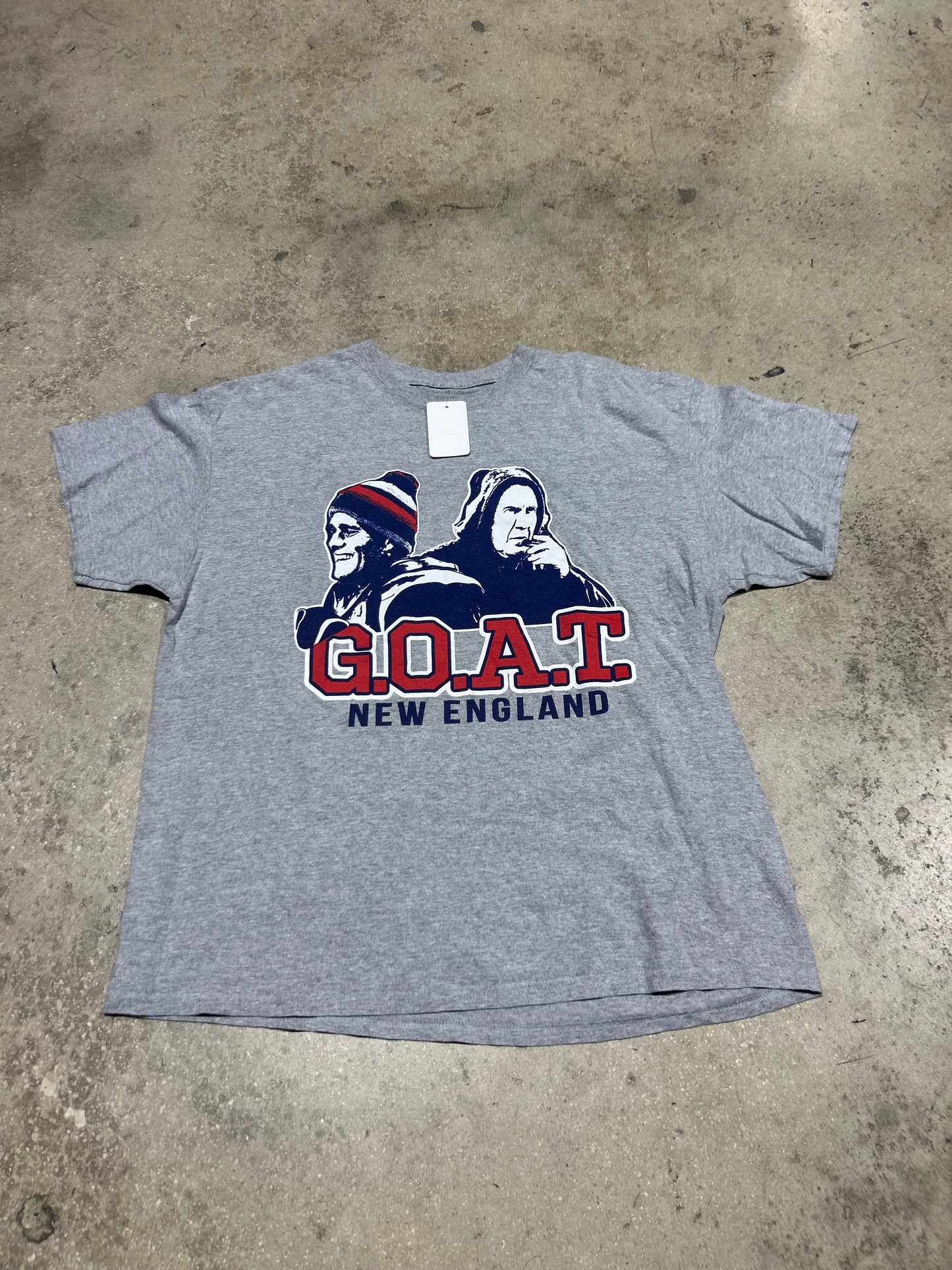 Brady Belichick GOAT Tee - Grey Size Large