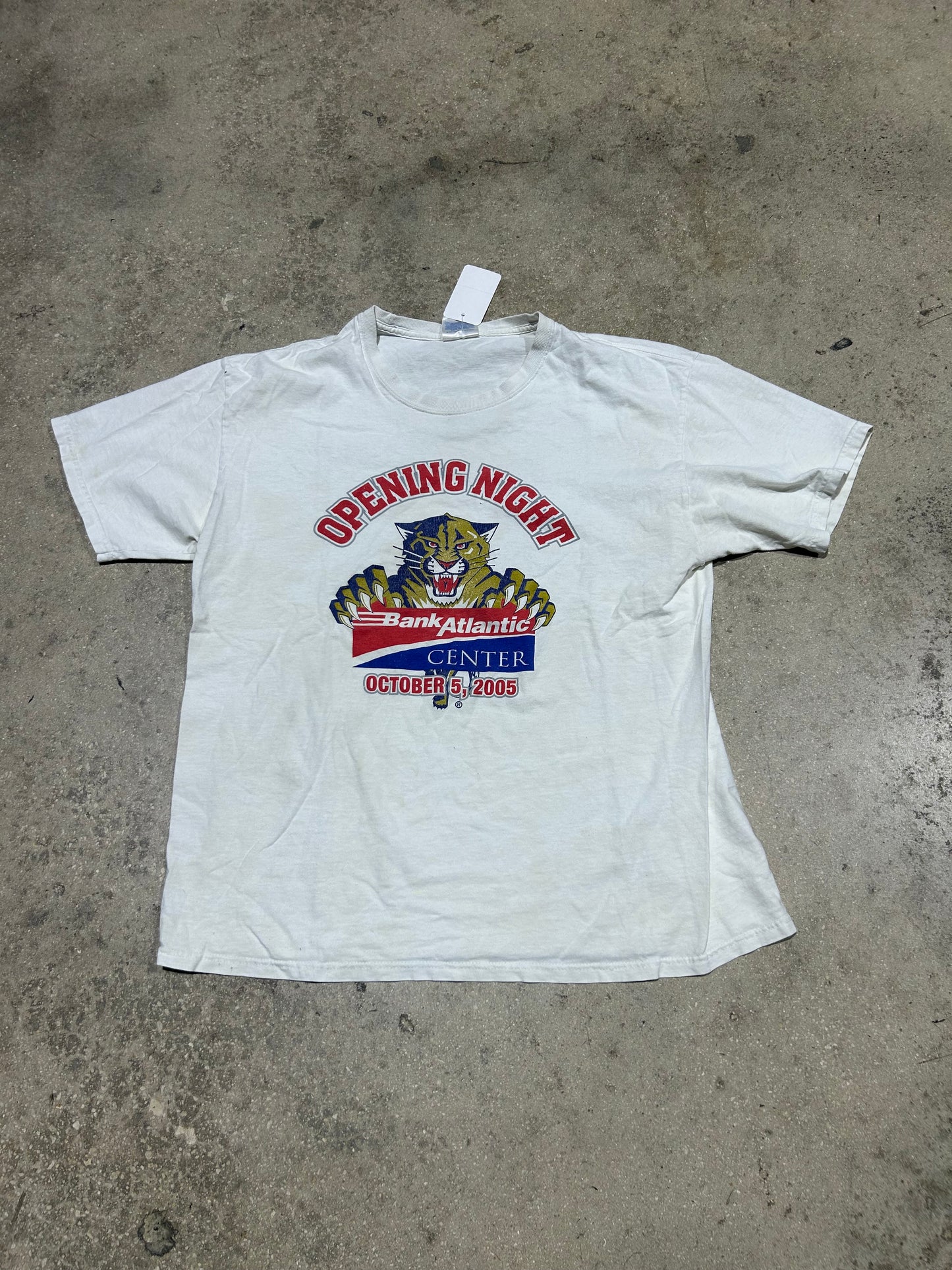 2005 Florida Panthers Opening Night Tee - White Size Large
