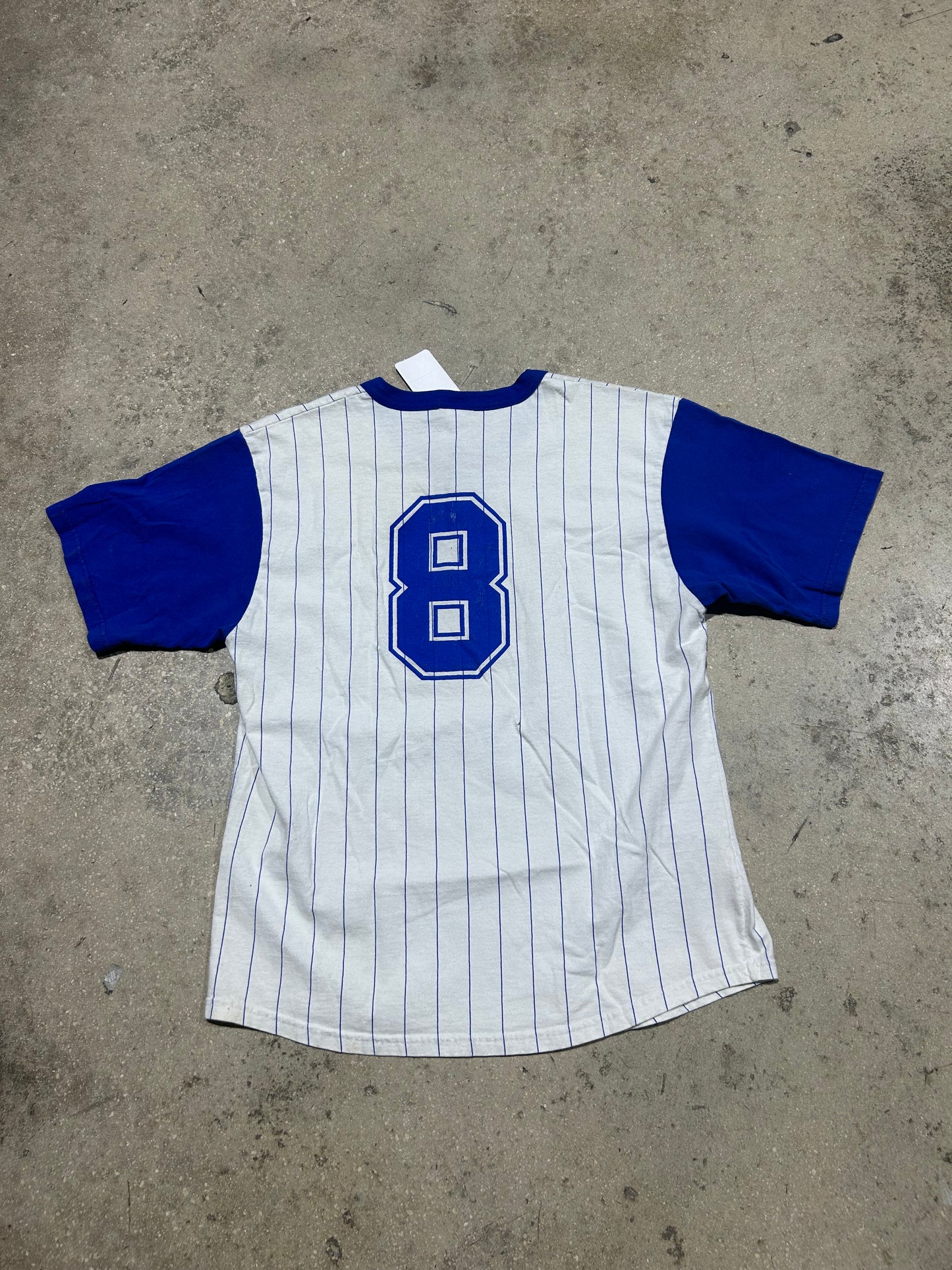 Yosemite Sam Baseball Shirt - Pinstripe Blue/White Size Medium