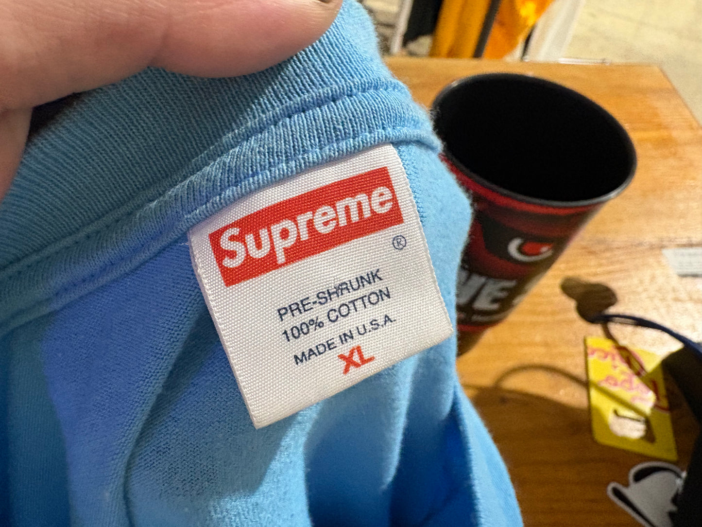 Supreme Zapata Tee - Pale Blue Size XL (24.5x30.5)