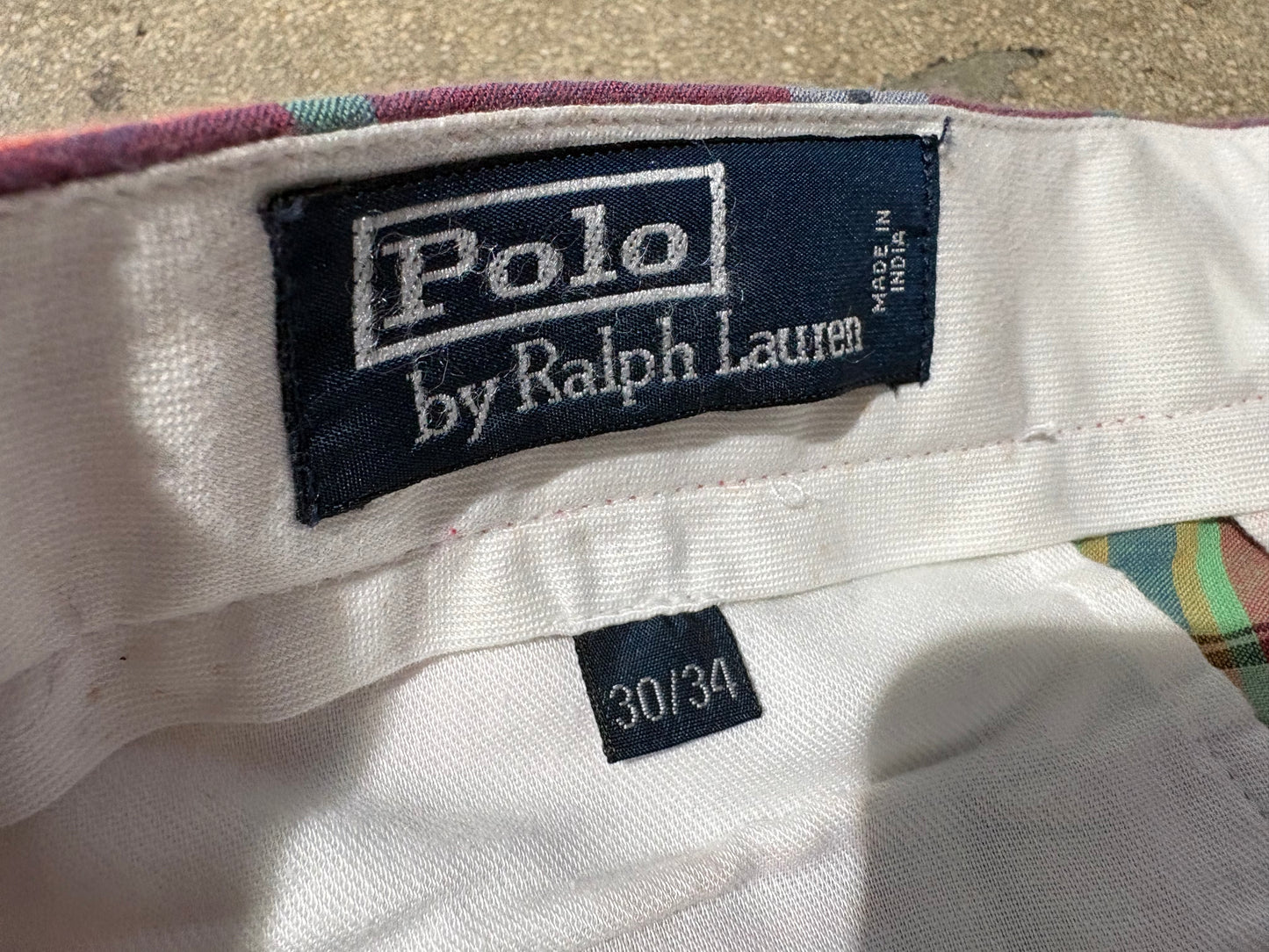 Polo Ralph Lauren Madras Plaid Pants - Red/Multi Size 30x34