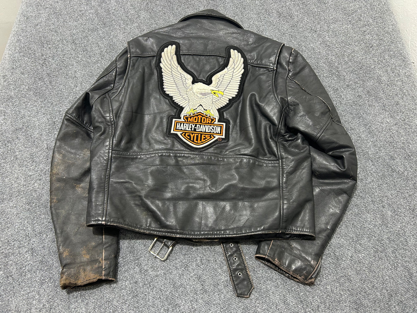 Niki Harley Davidson Leather Moto Jacket - Black Size Large