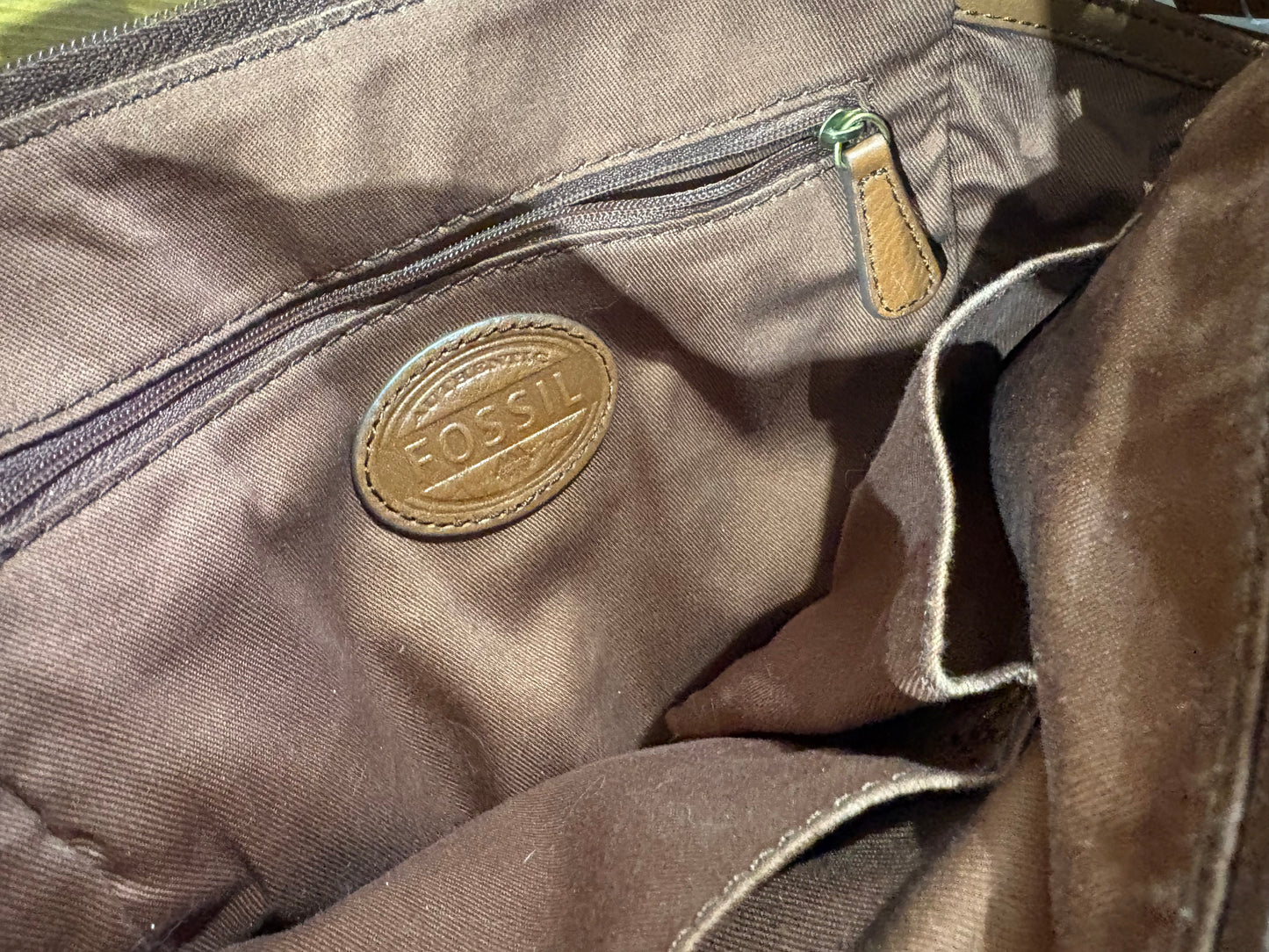 Fossil Tessa Small Tan Square Purse