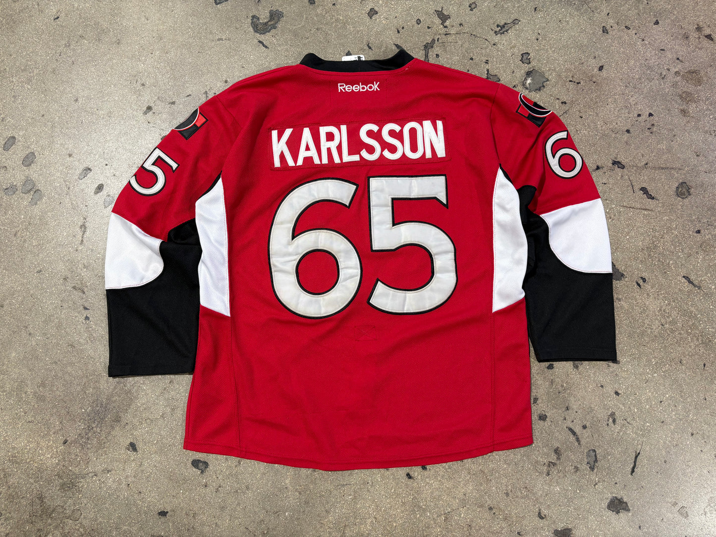 Reebok Ottawa Senator Karlsson #65 Authentic Jersey Size 52