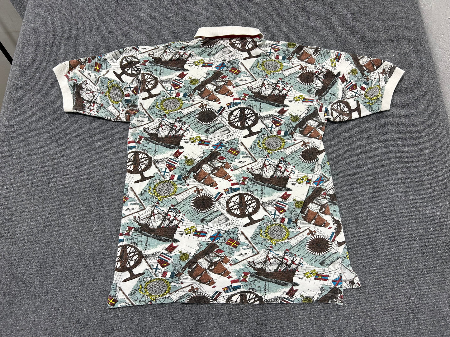 Tommy Hilfiger Nautical AOP Polo - Multi Size Medium (con)