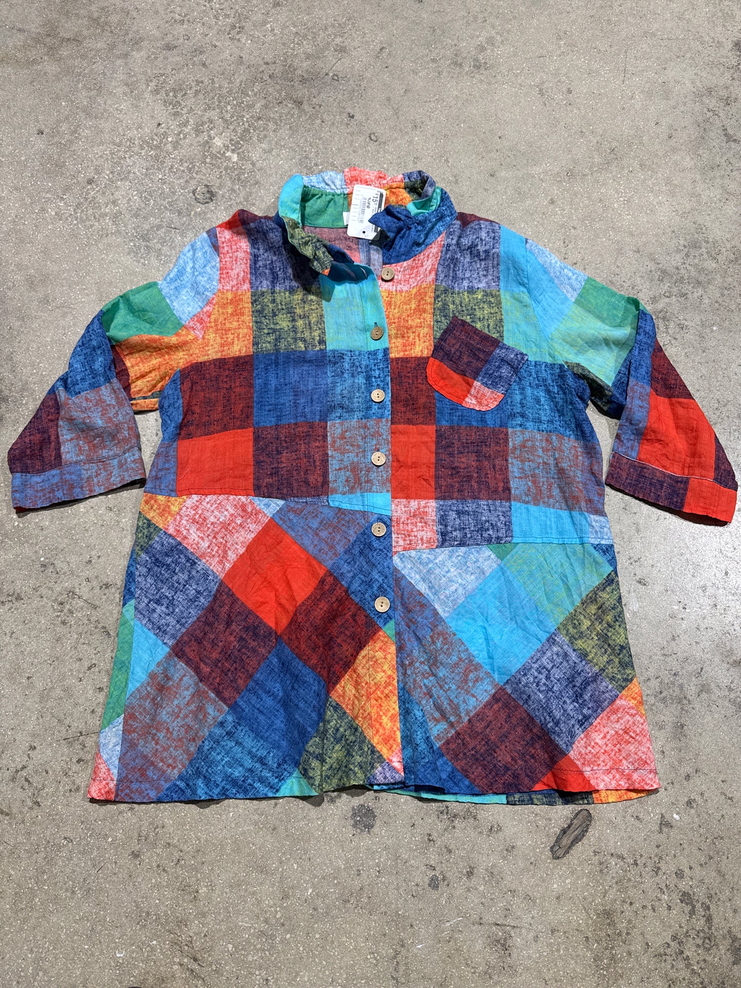 WMNS Cork Button Up Shirt - Multi Size Large