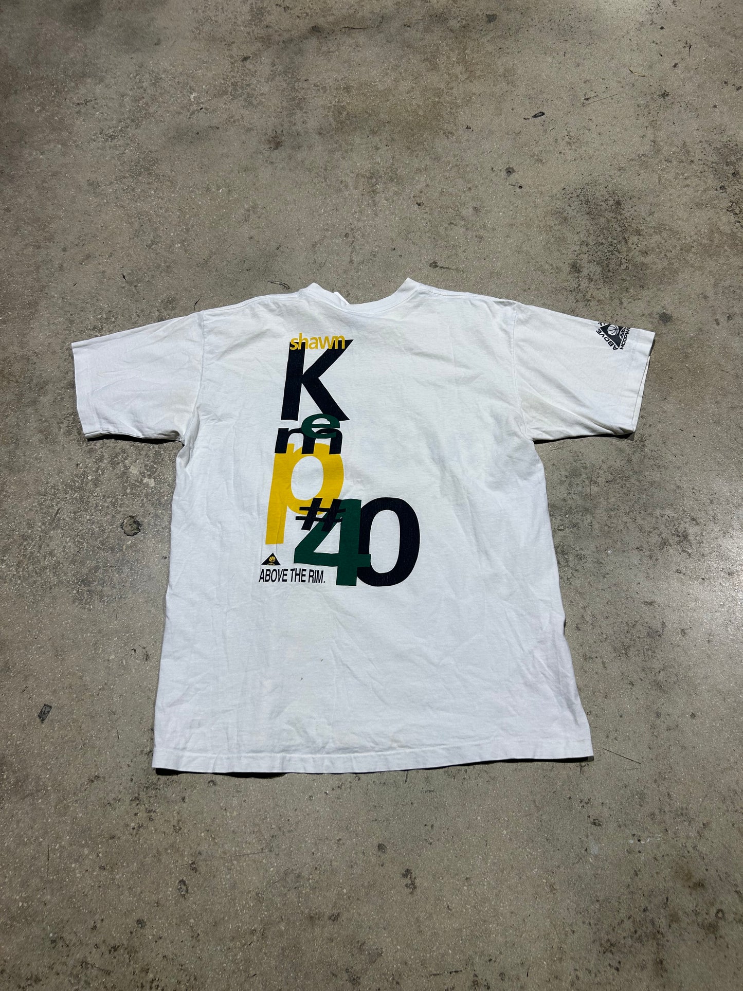 Above The Rim What's My Name? Shawn Kemp Tee - White Size XL