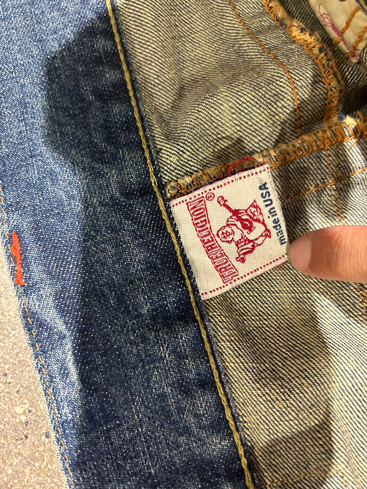 True Religion Rainbow Bobby Jeans - Blue Size 34