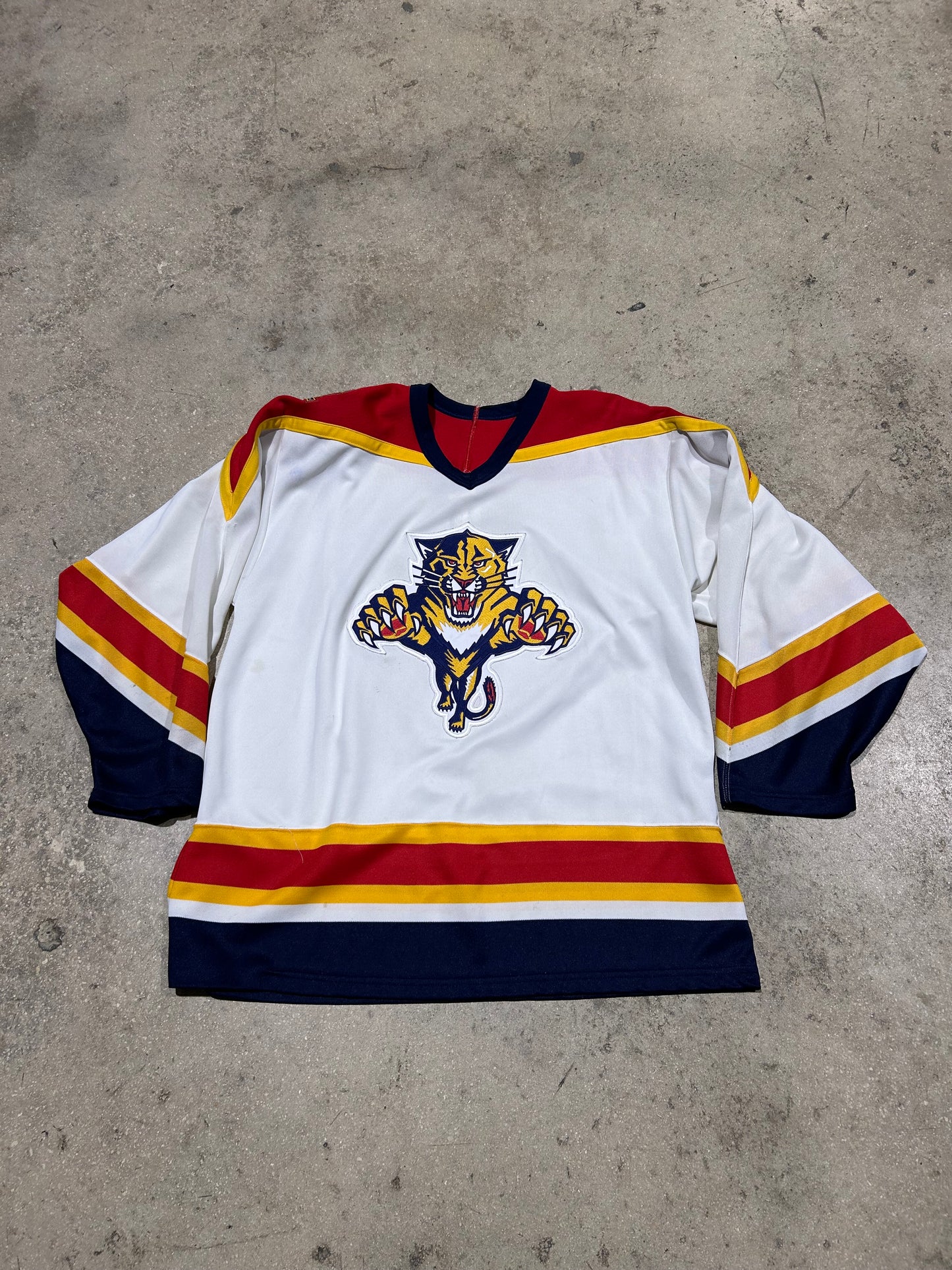 Florida Panthers Home Jersey - White/Red Size Large