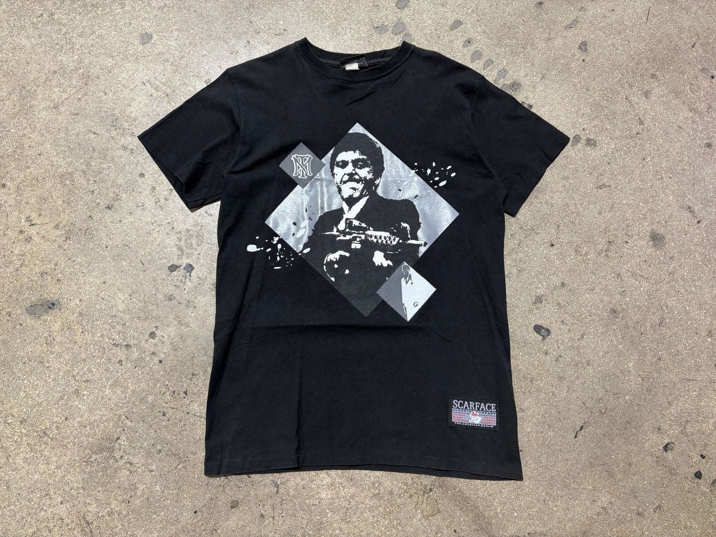 Scarface Black & White AR Tee - Black Size Medium