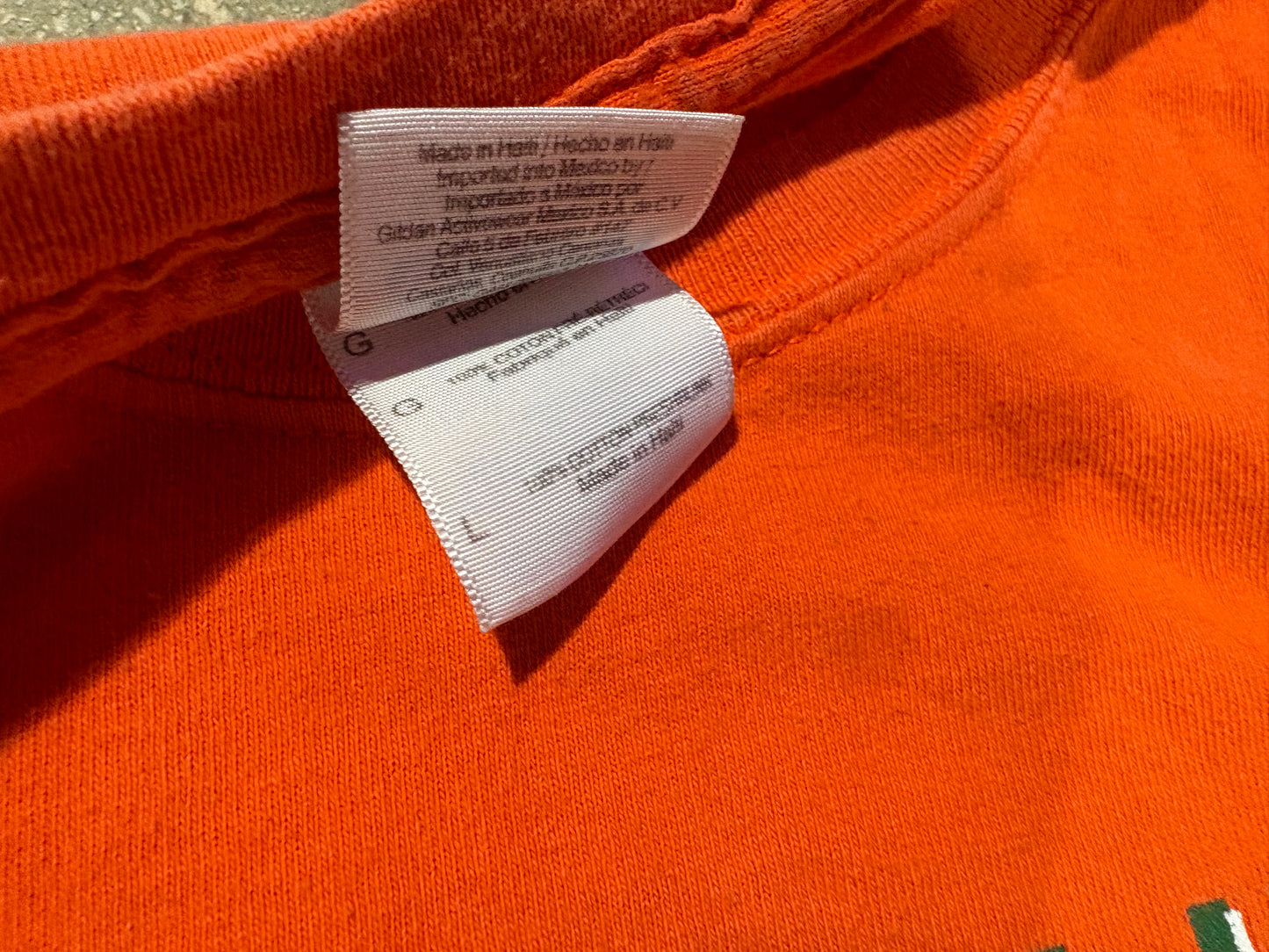 Miami Hurricanes Hate The Seminoles Smack Talk Tee - Orange Size Large