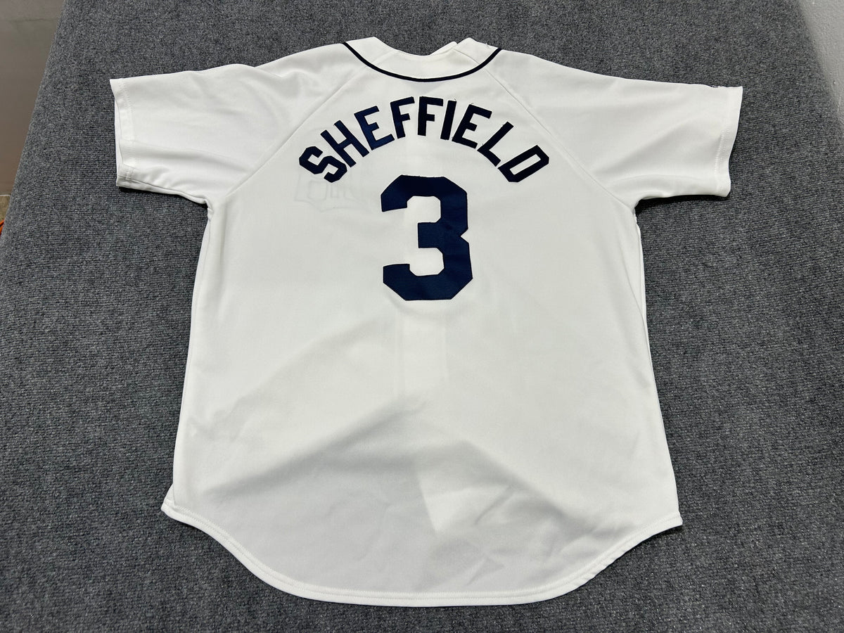 Detroit Tigers Gary Sheffield #3 Baseball Jersey - White Size Large