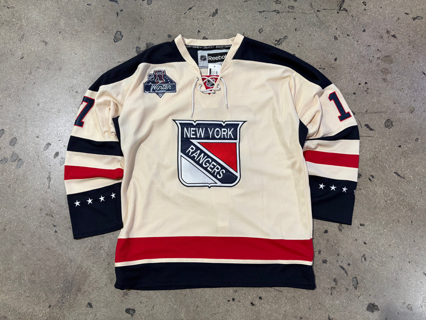 2012 Reebok NY Rangers Dubinsky #17 Authentic Winter Classic Jersey Size 54