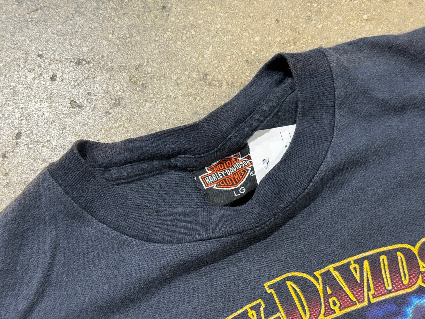 1991 Harley Davidson Lone Wolf Suburban Motors Tee - Black Size Large