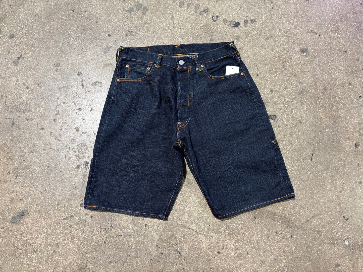 Evisu Multi Pocket Selvedge Denim Shorts - Navy/ Multicolor Size 32