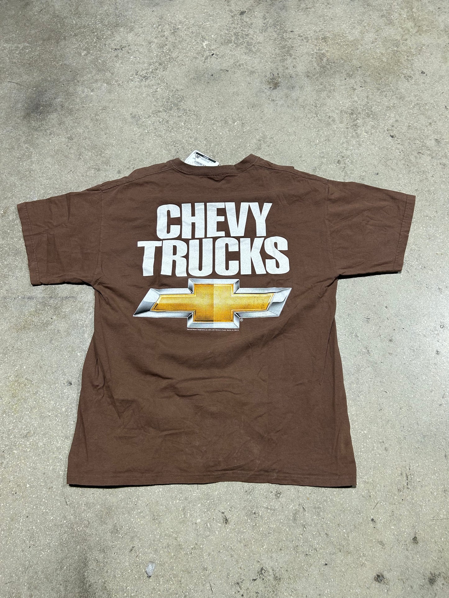 2010 Chevy Trucks Tee - Brown Size Large