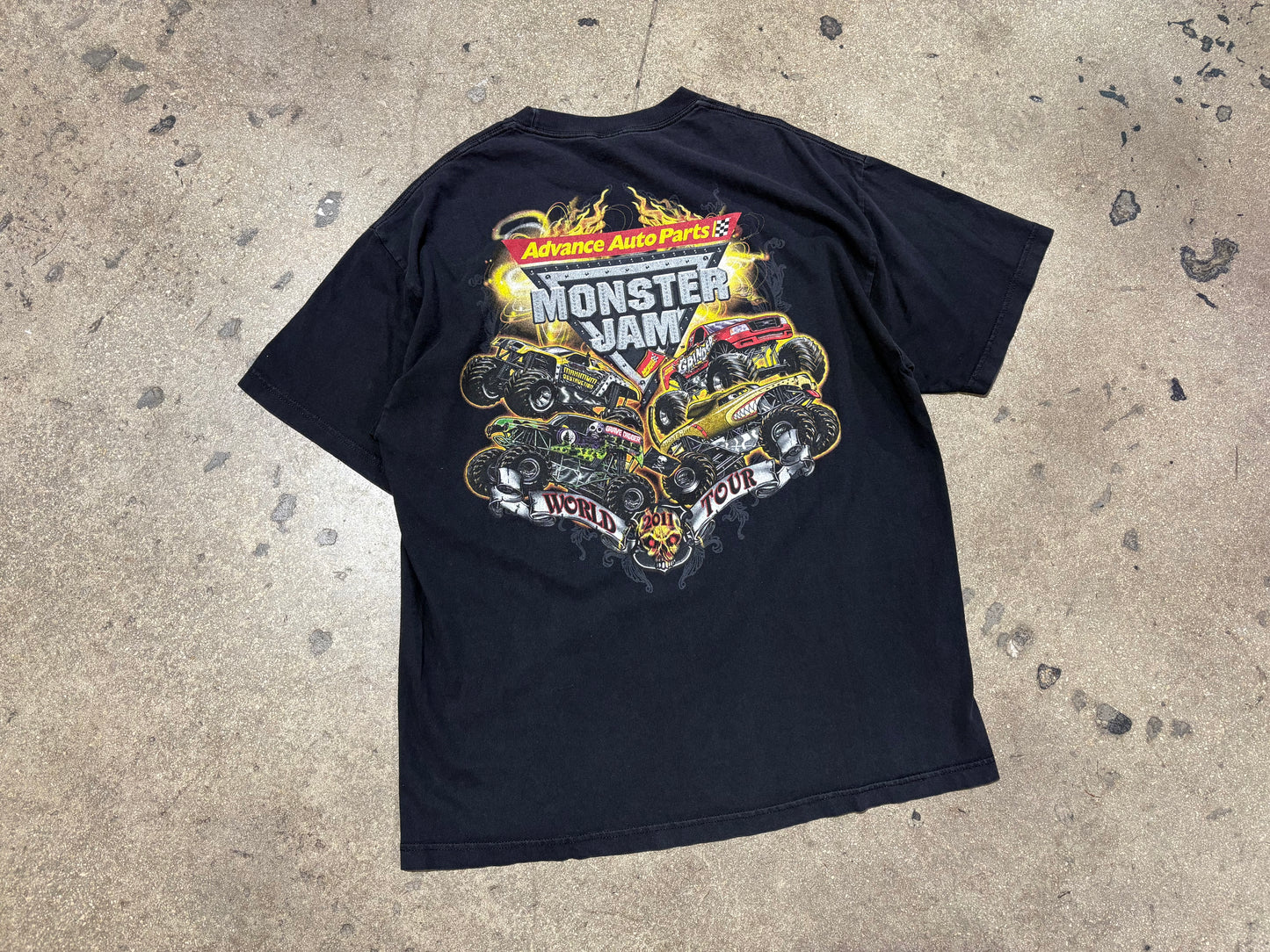 2011 Monster Jam Path Of Destruction Tee - Black Size XL