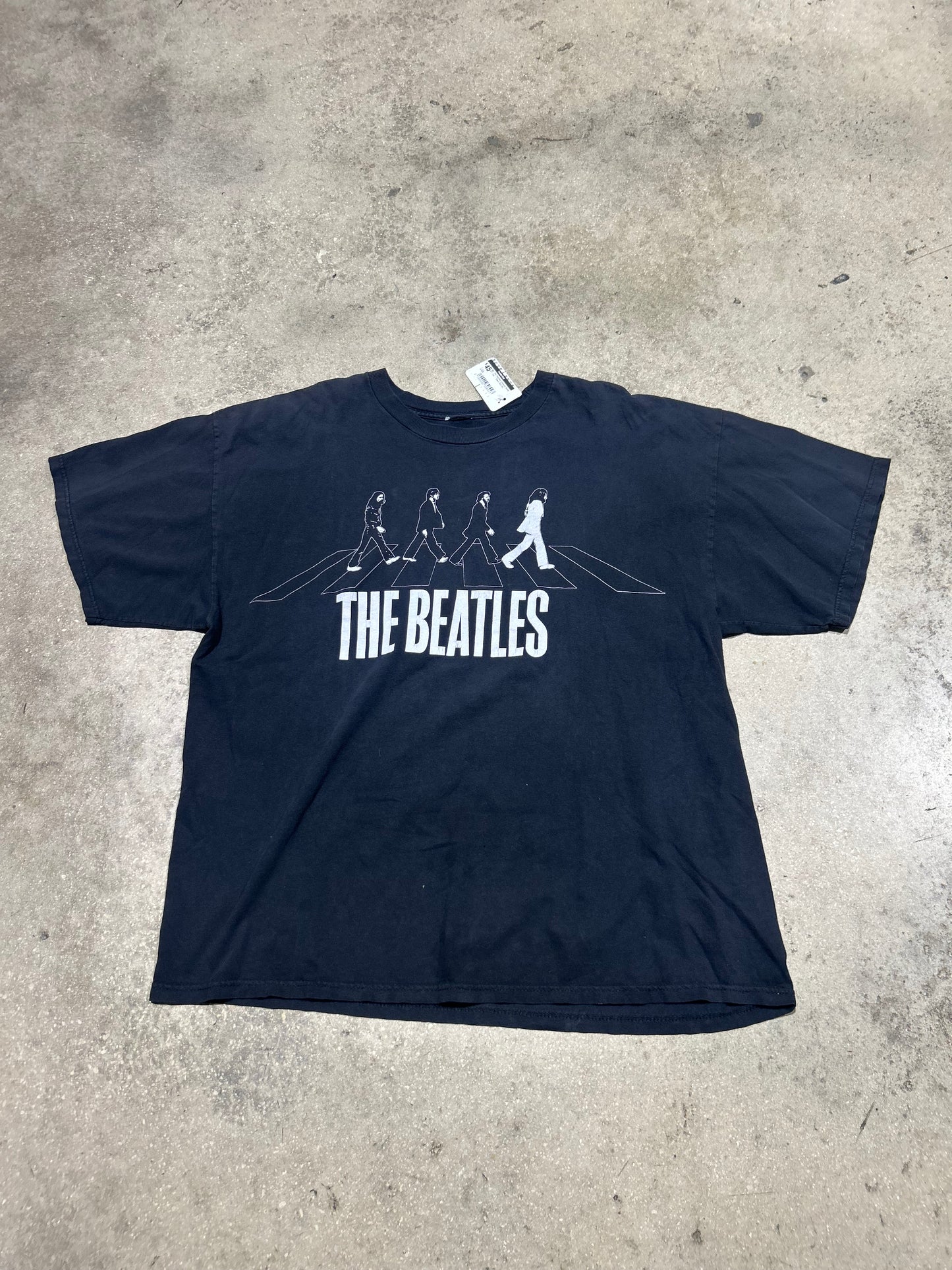 The Beatles Crossing Road Tee - Black Size XL