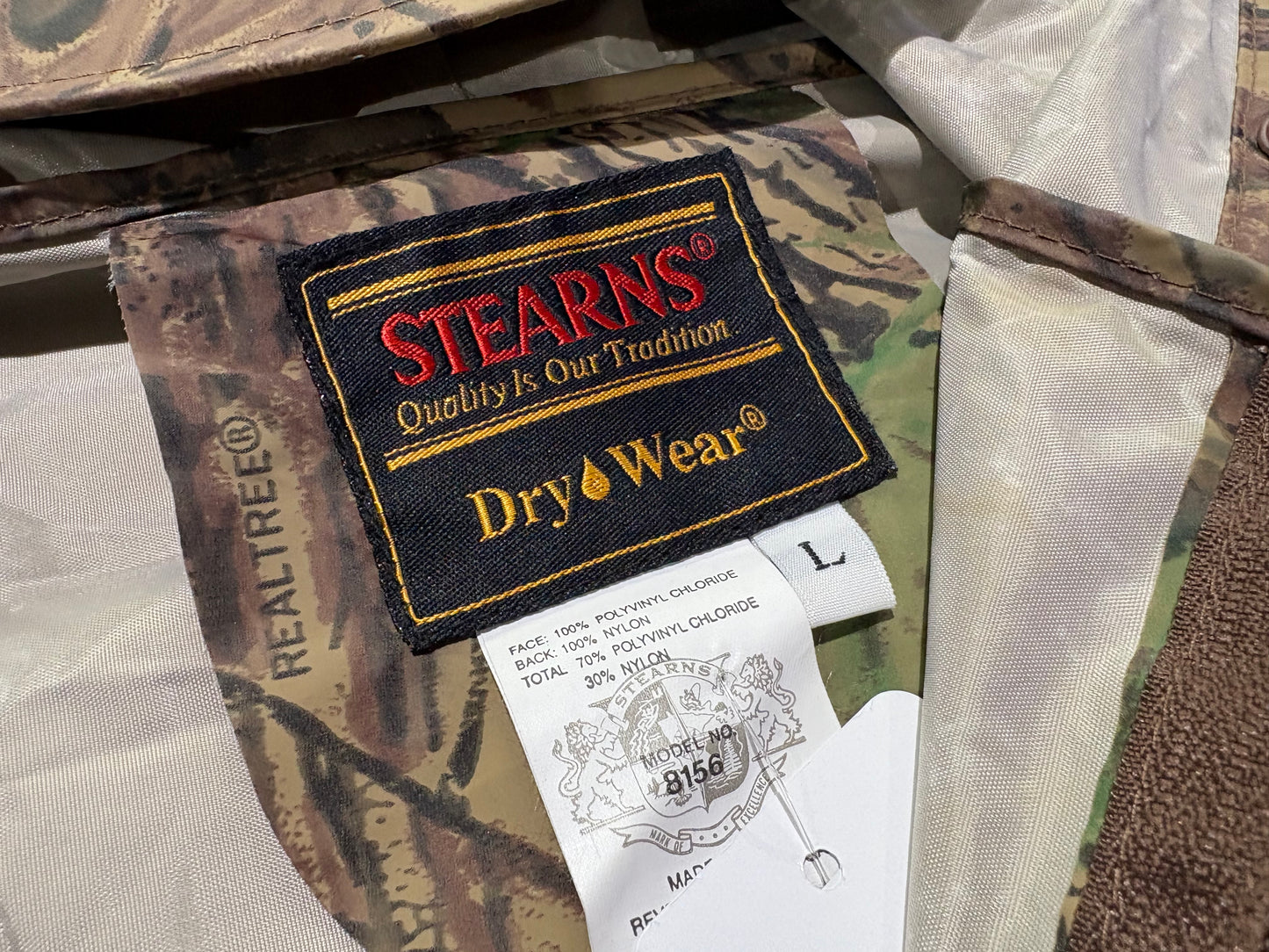 Realtree Camo Rain Jacket - Brown/Green Size Large