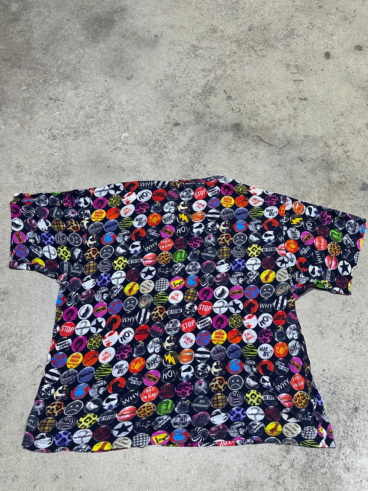 Marc Jacobs Crazy Silk Top - Black/Multi Size Large