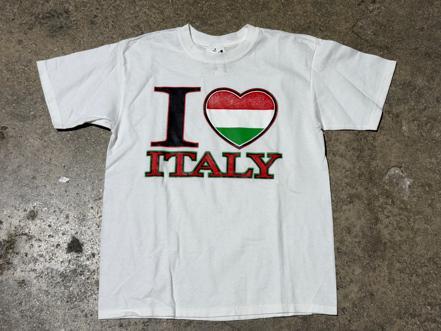 I Love Italy Tee - White Size Medium