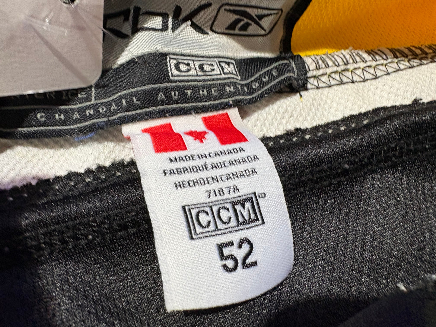 Reebok Boston Bruins Krug #47 Authentic Jersey Size 52