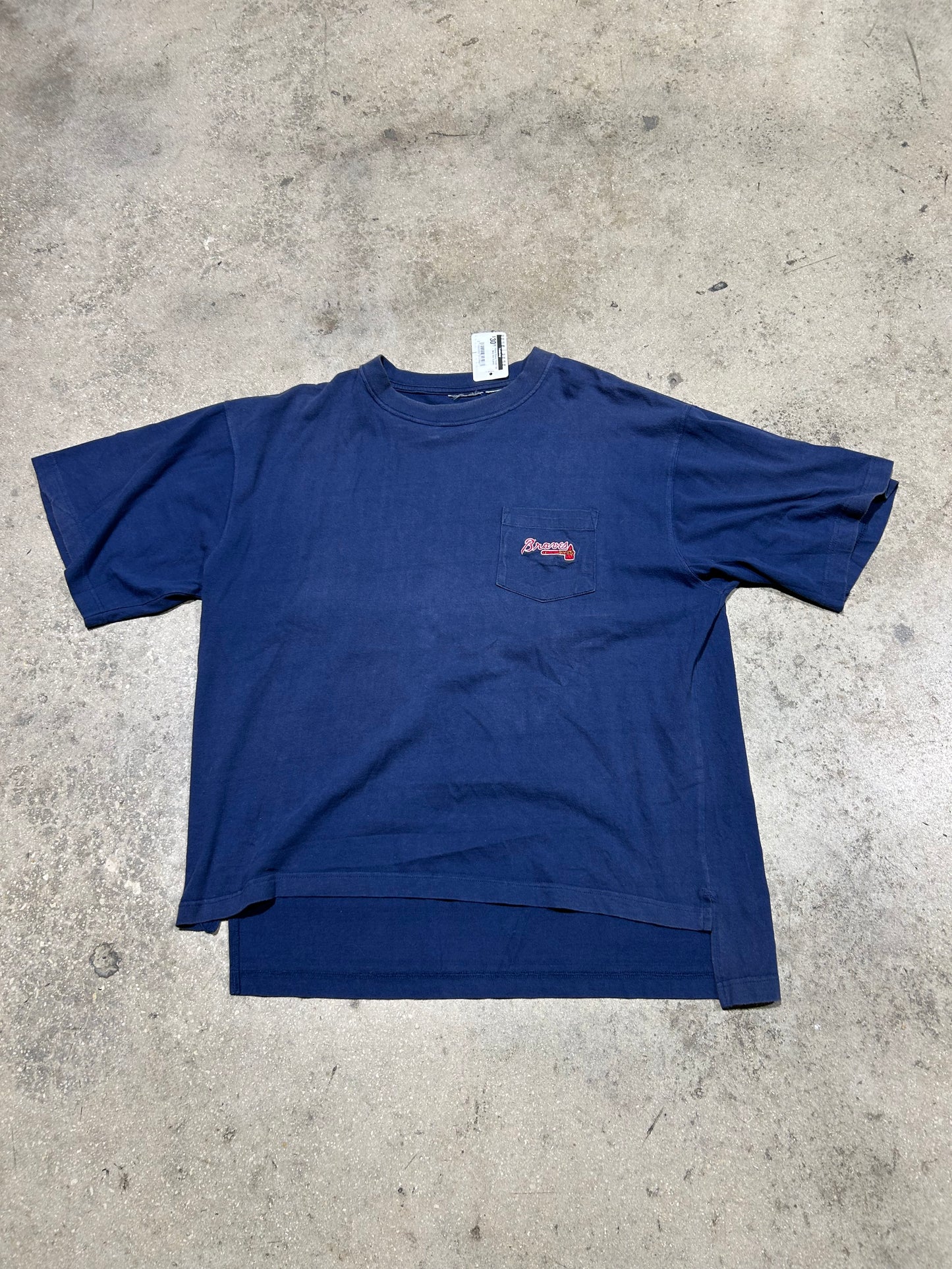 Atlanta Braves Pocket Tee - Navy Size XL(con)