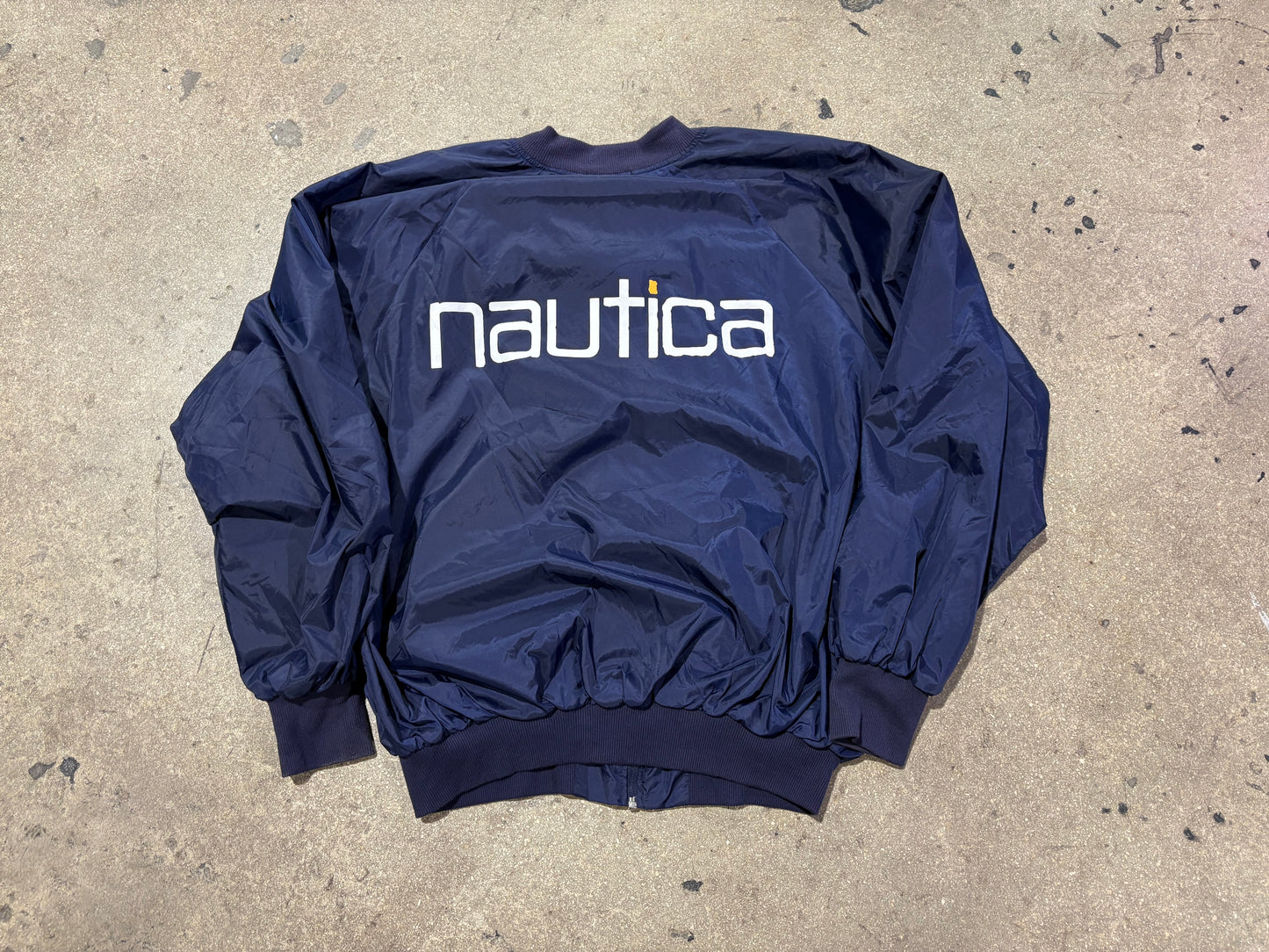 Nautica Big Logo Jacket - Navy Size Large