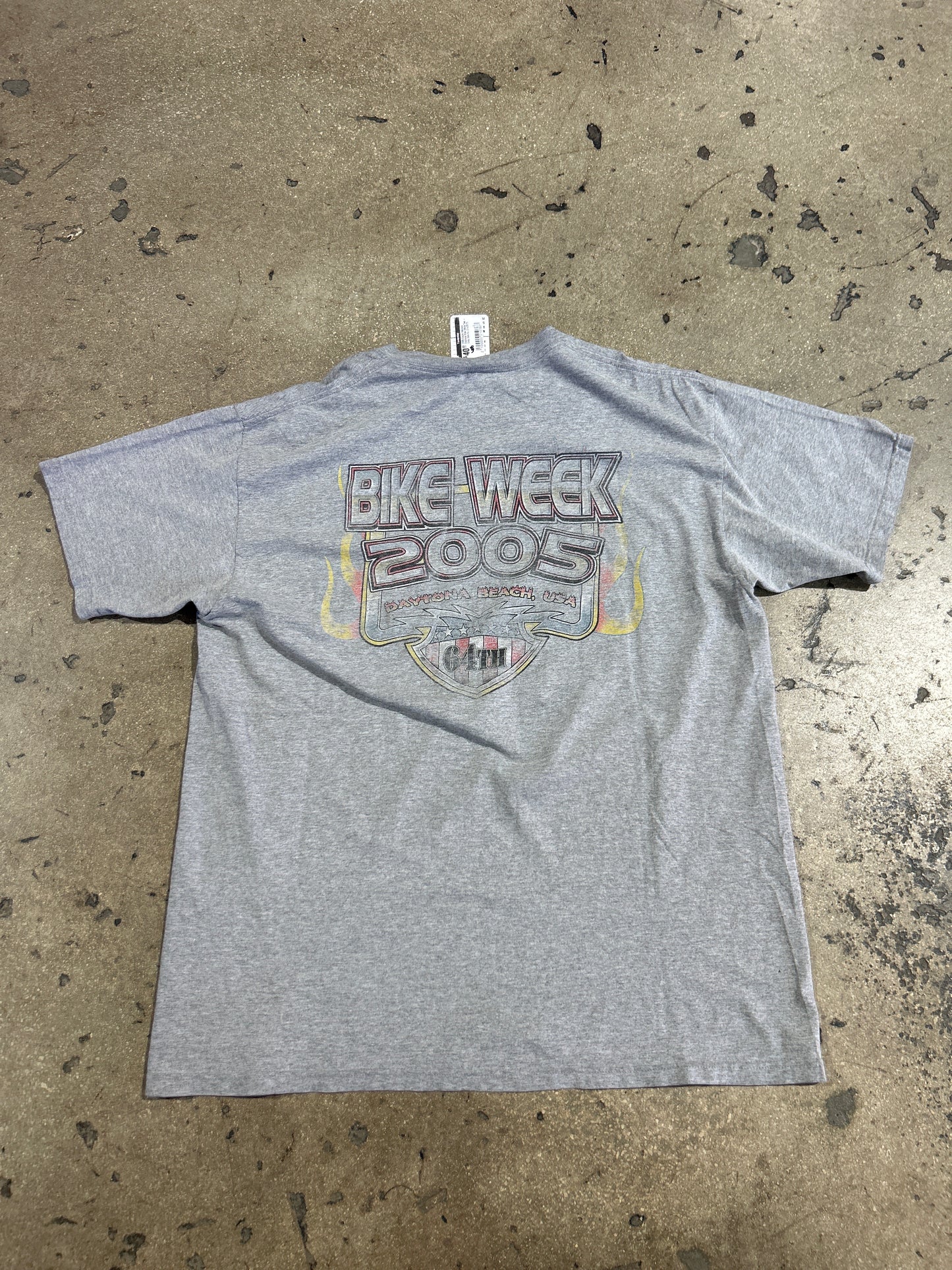 2005 Eagle Wanted Daytona Bike Week Tee - Grey Size XL (24x30.5)