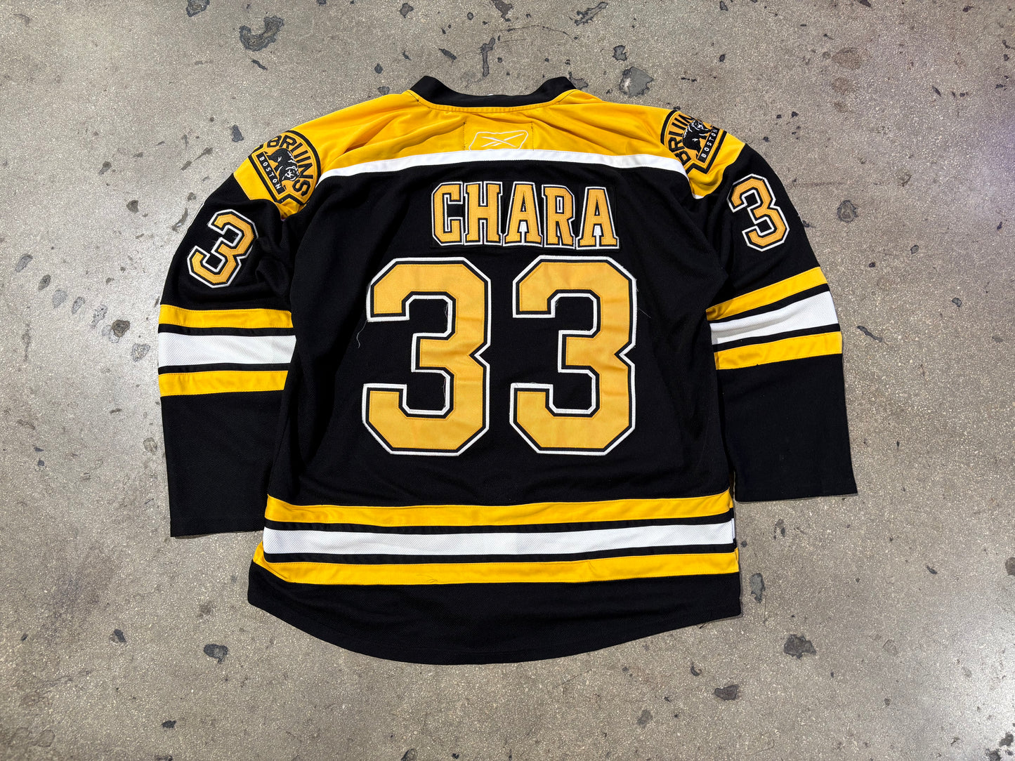 Reebok Boston Bruins Chara #33 Authentic ON ICE Jersey Size 52