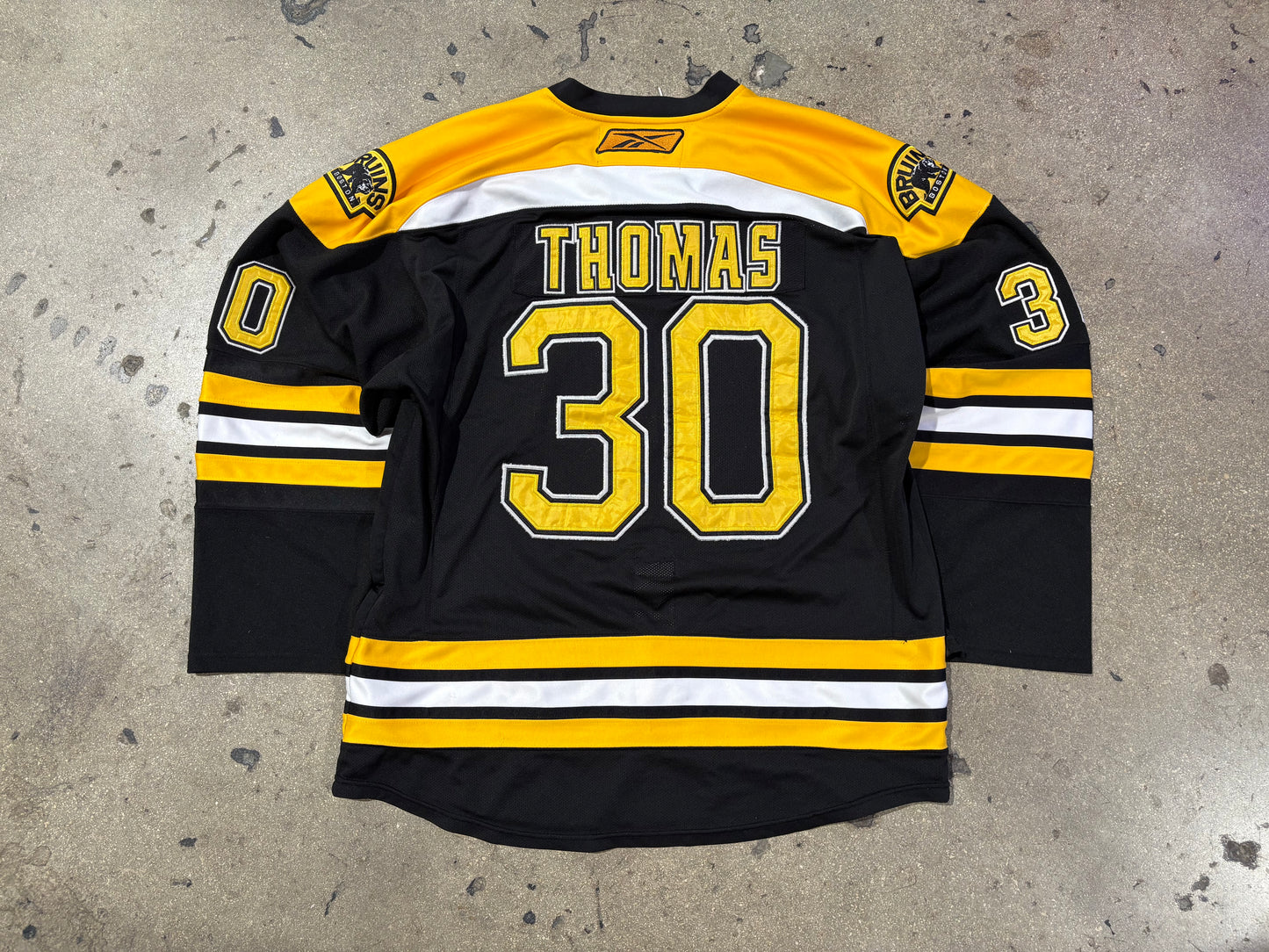 Reebok Boston Bruins Thomas #30 Authentic Jersey Size 52