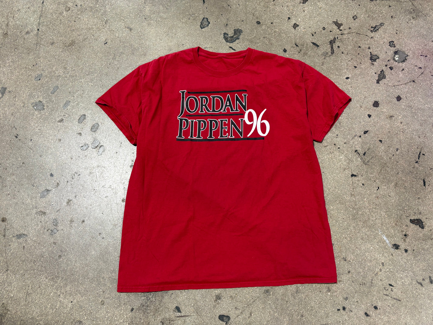 1996 Jordan / Pippen Campaign Tee - Red Size XL