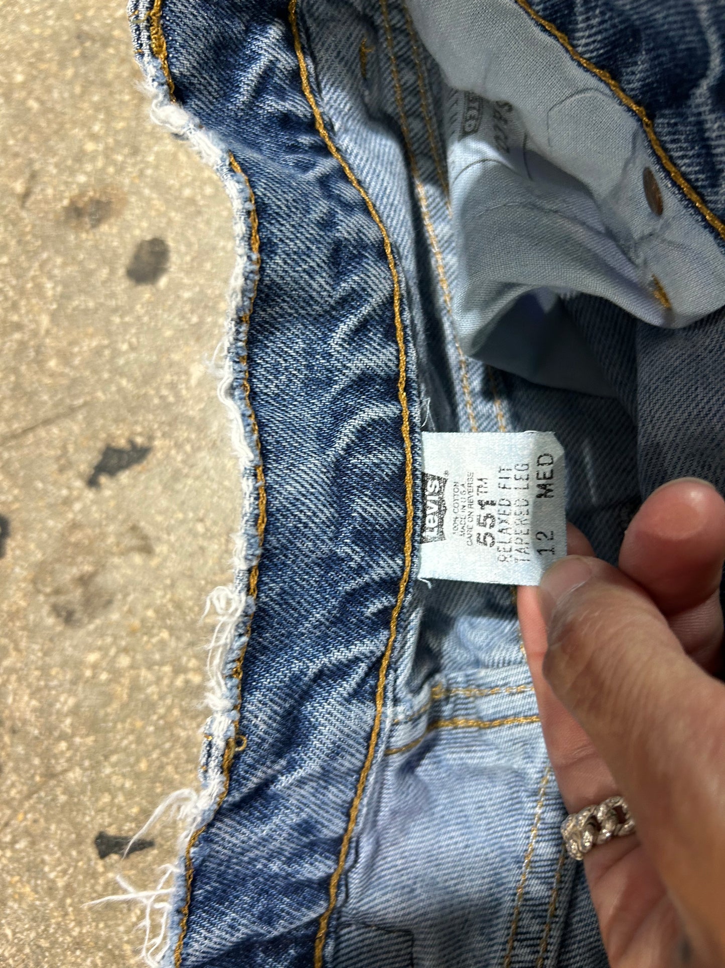 Levis Distressed 551 Jeans - Blue Size 12